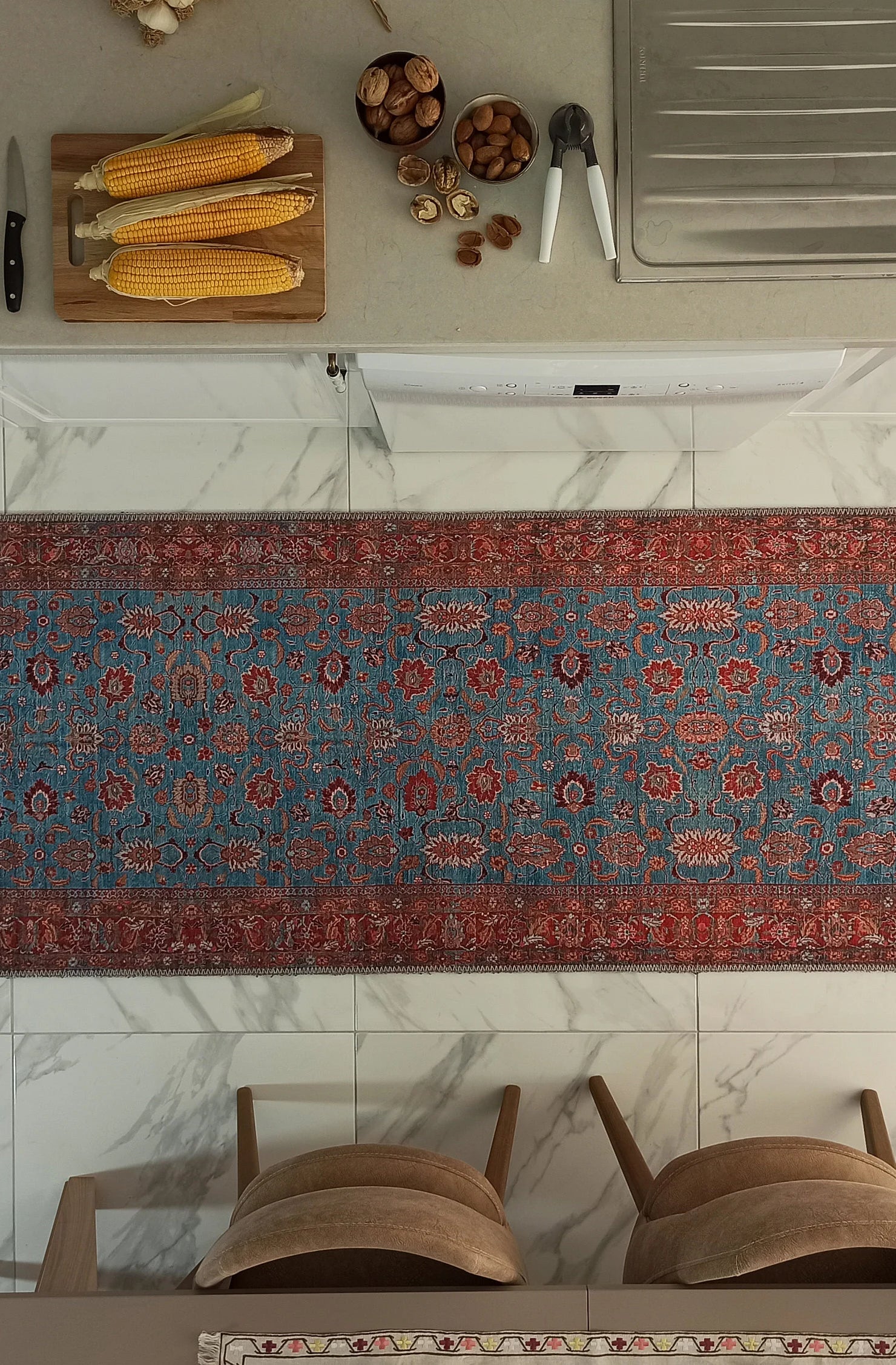 Zara Rug Persian Teal Red Rug Floral Rug