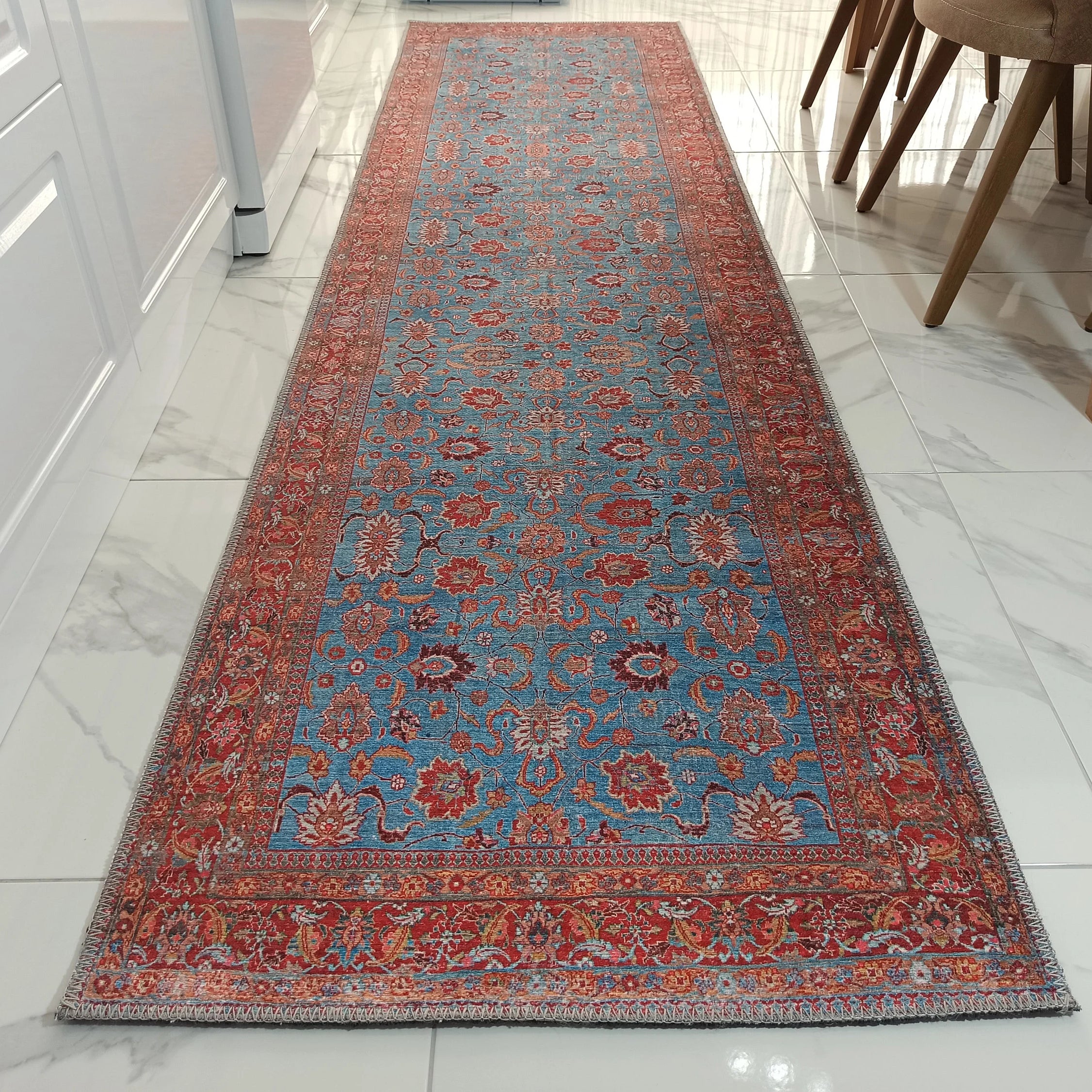 Zara Rug Persian Teal Red Rug Floral Rug