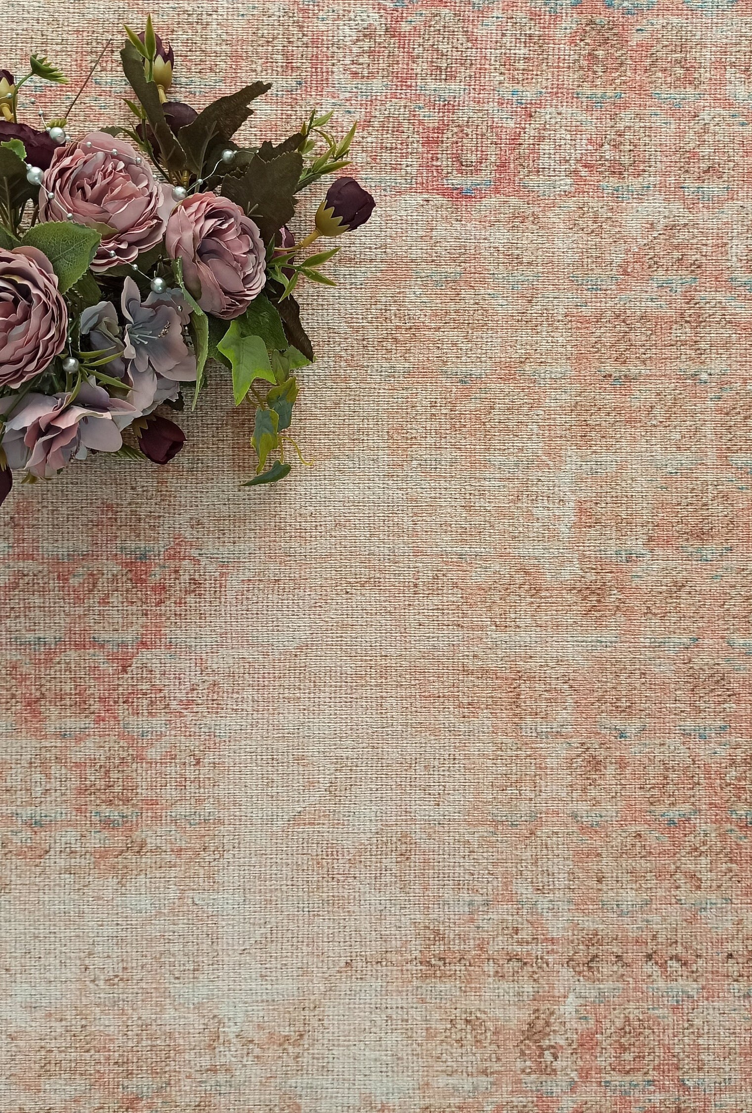 Nisa Rug Turkish Faded Burnt Orange Rug