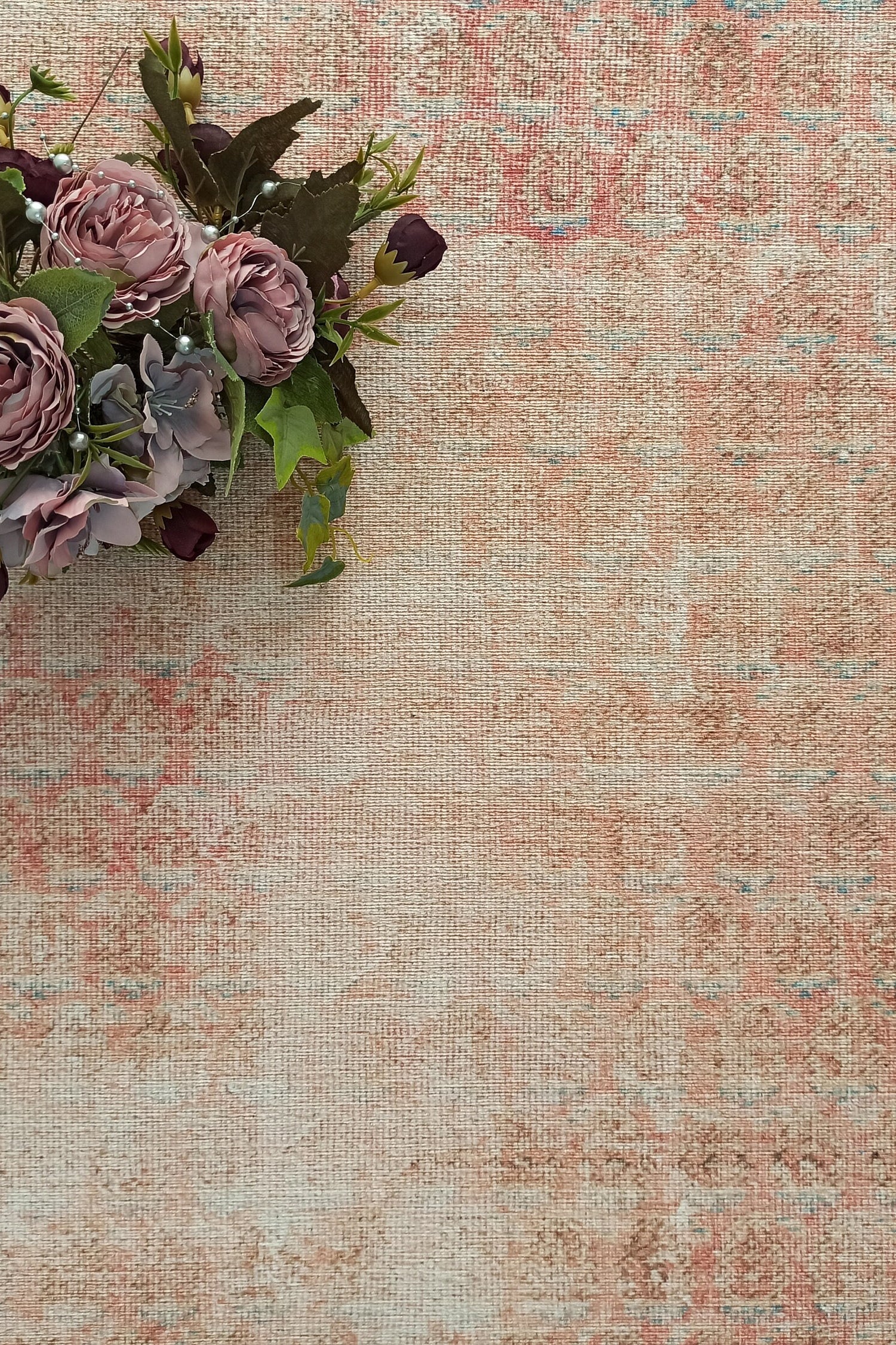 Nisa Rug Turkish Faded Burnt Orange Rug