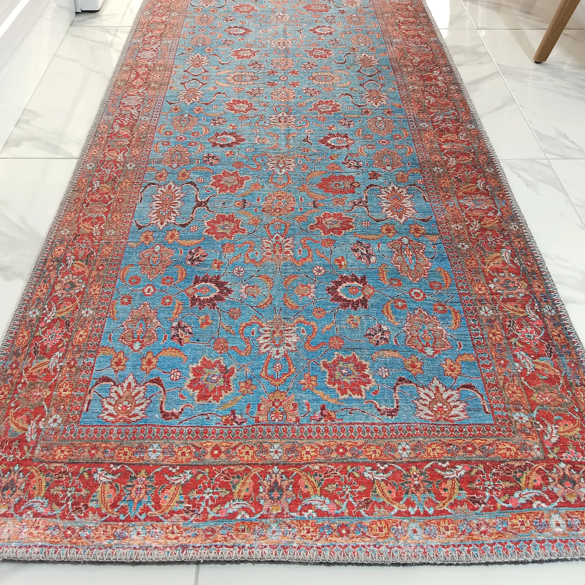 Zara Rug Persian Teal Red Rug Floral Rug