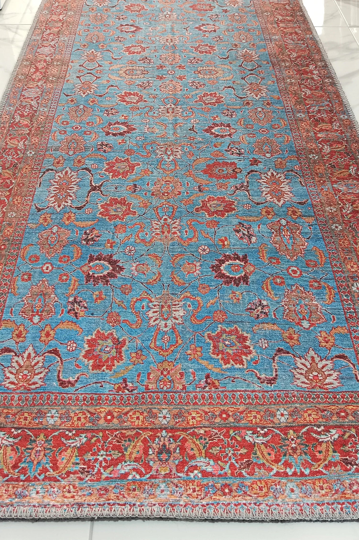 Zara Rug Persian Teal Red Rug Floral Rug
