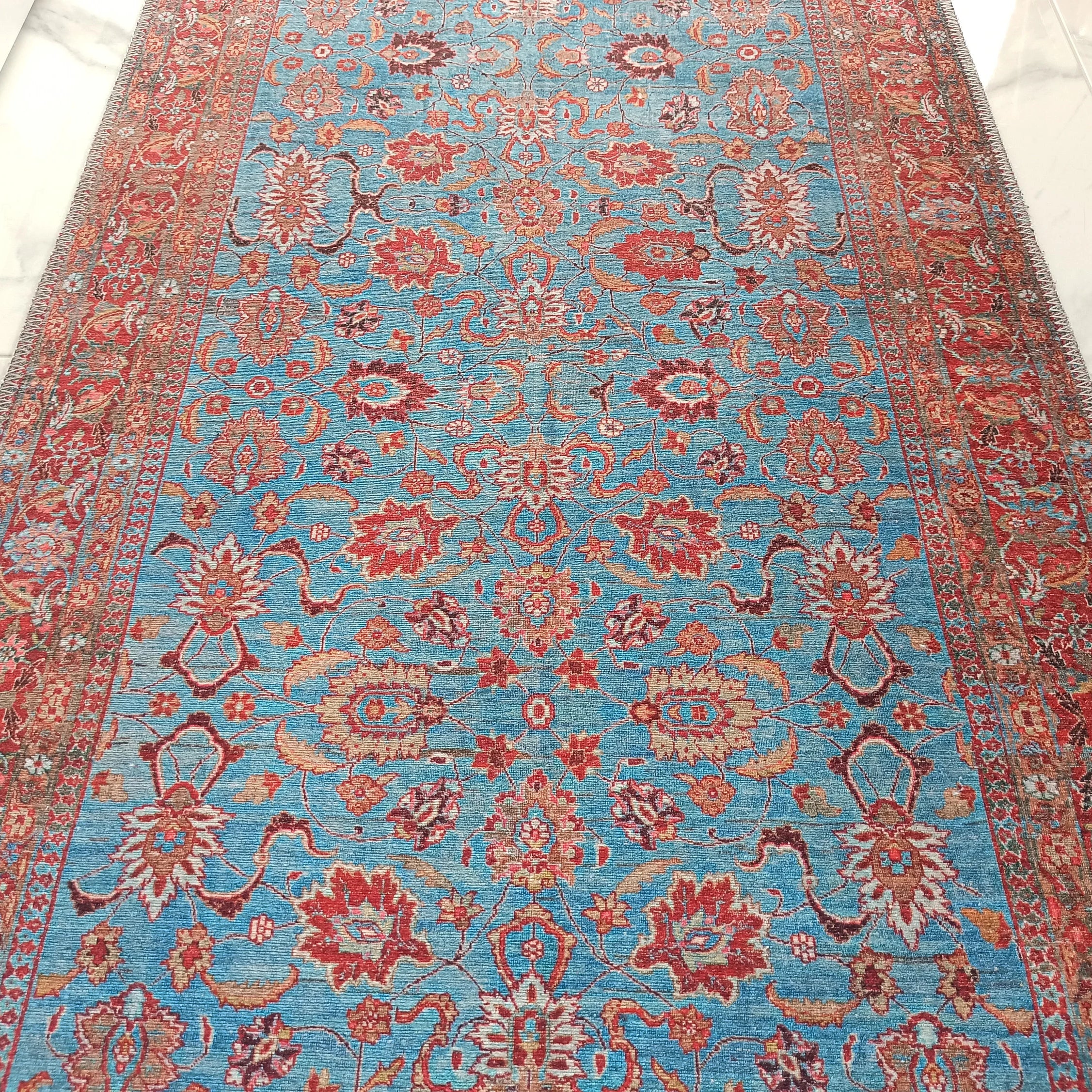 Zara Rug Persian Teal Red Rug Floral Rug