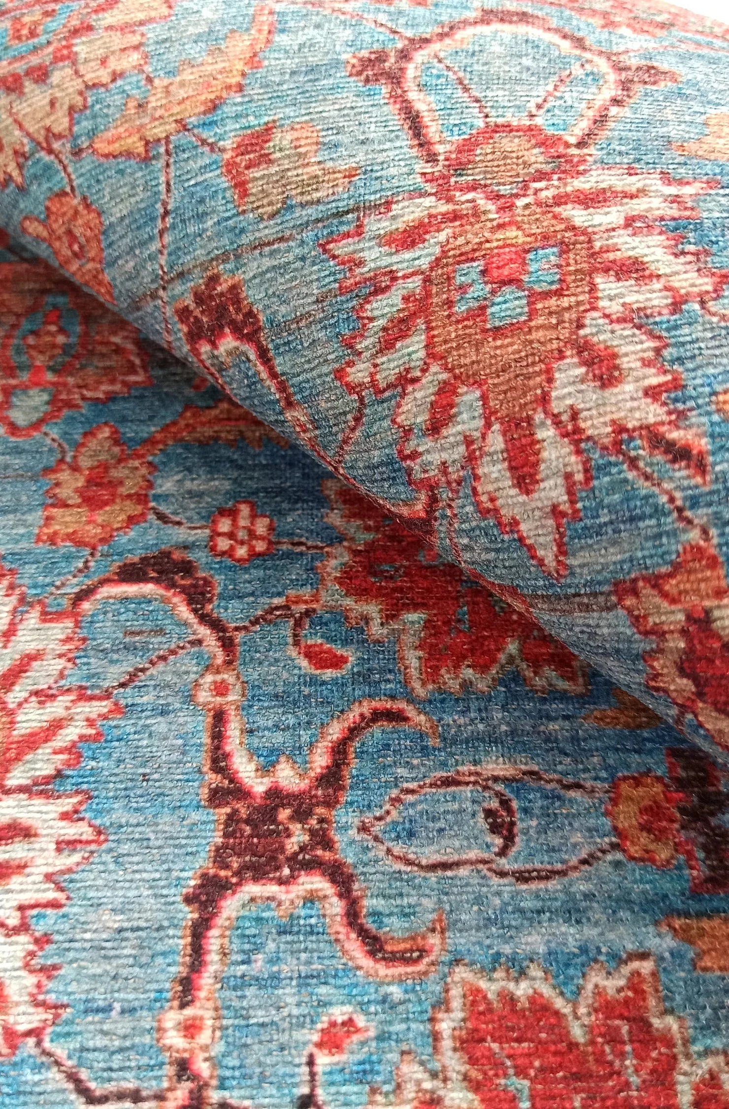 Zara Rug Persian Teal Red Rug Floral Rug