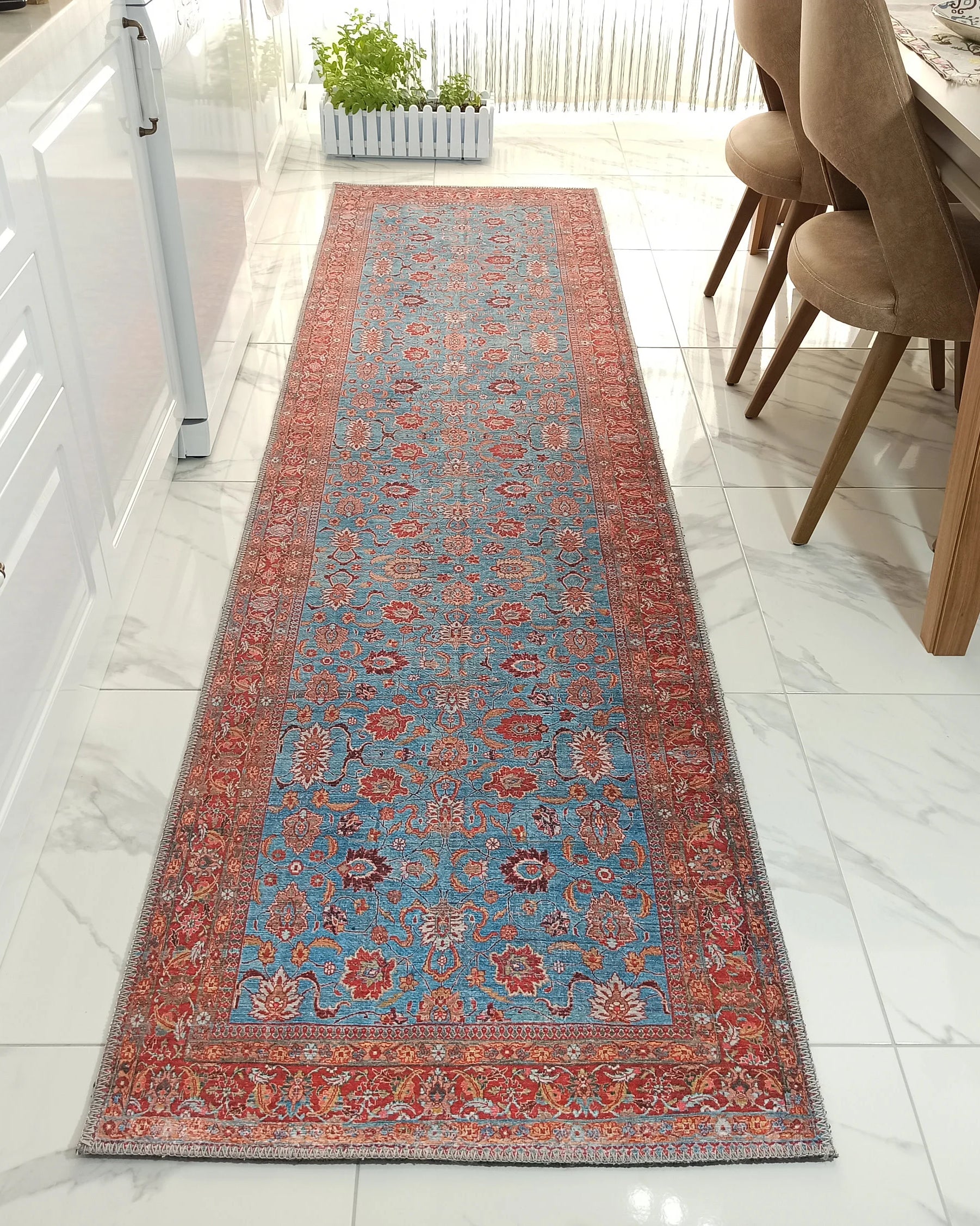 Zara Rug Persian Teal Red Rug Floral Rug