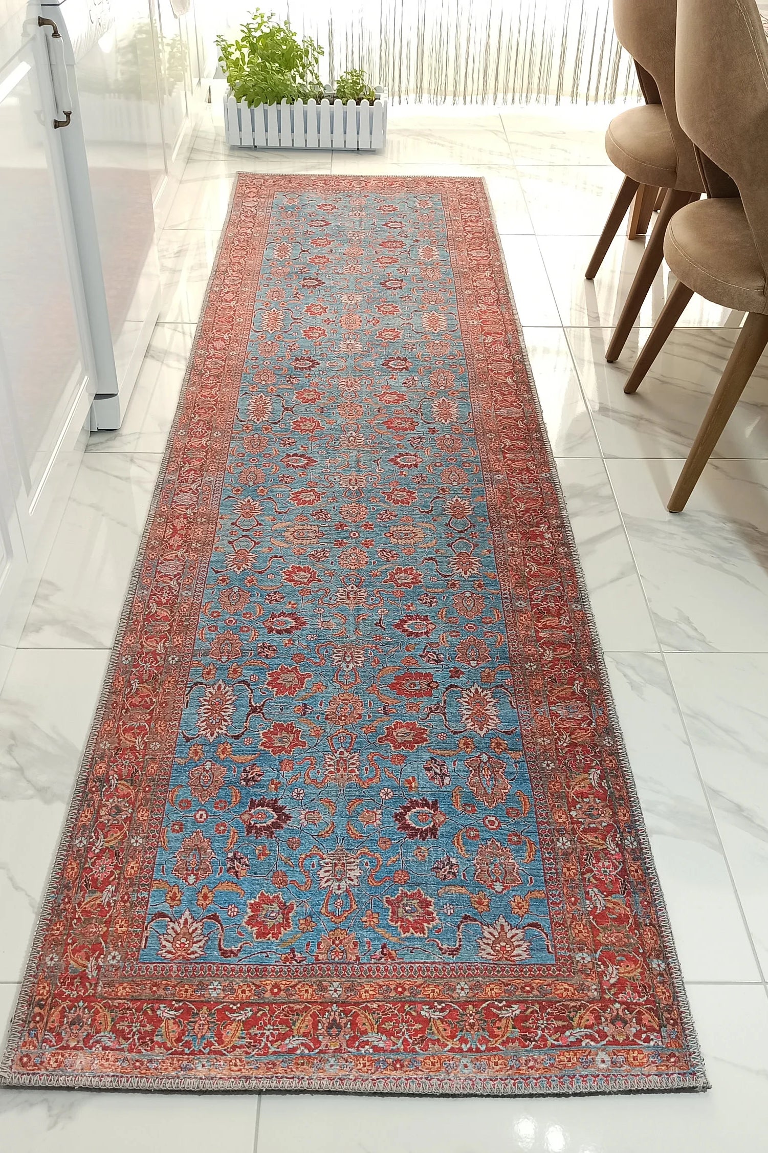 Zara Rug Persian Teal Red Rug Floral Rug