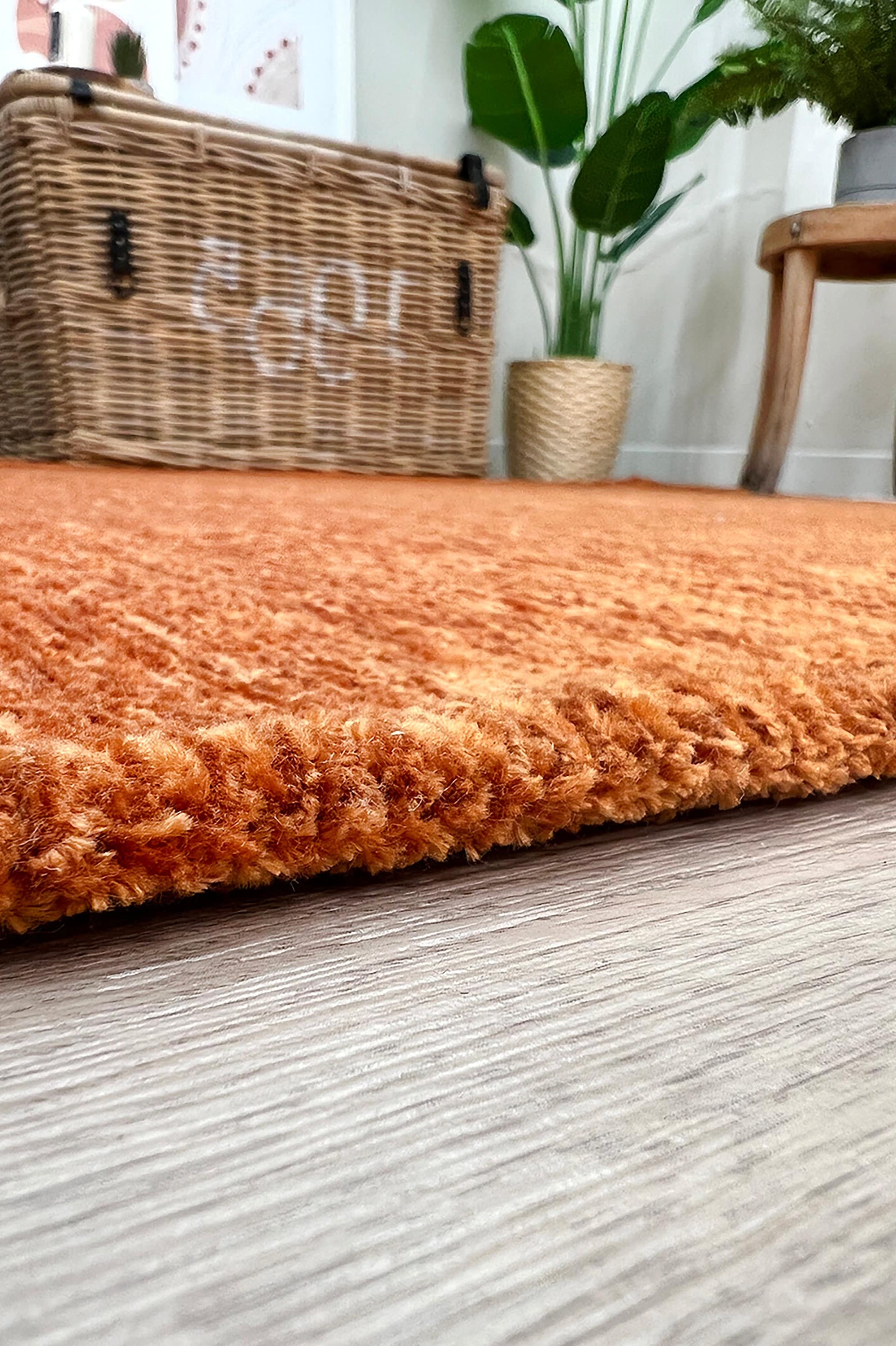 Orange Plain Flatweave Rug, Modern Boho & Halloween Home Decor Area Rugs Runner