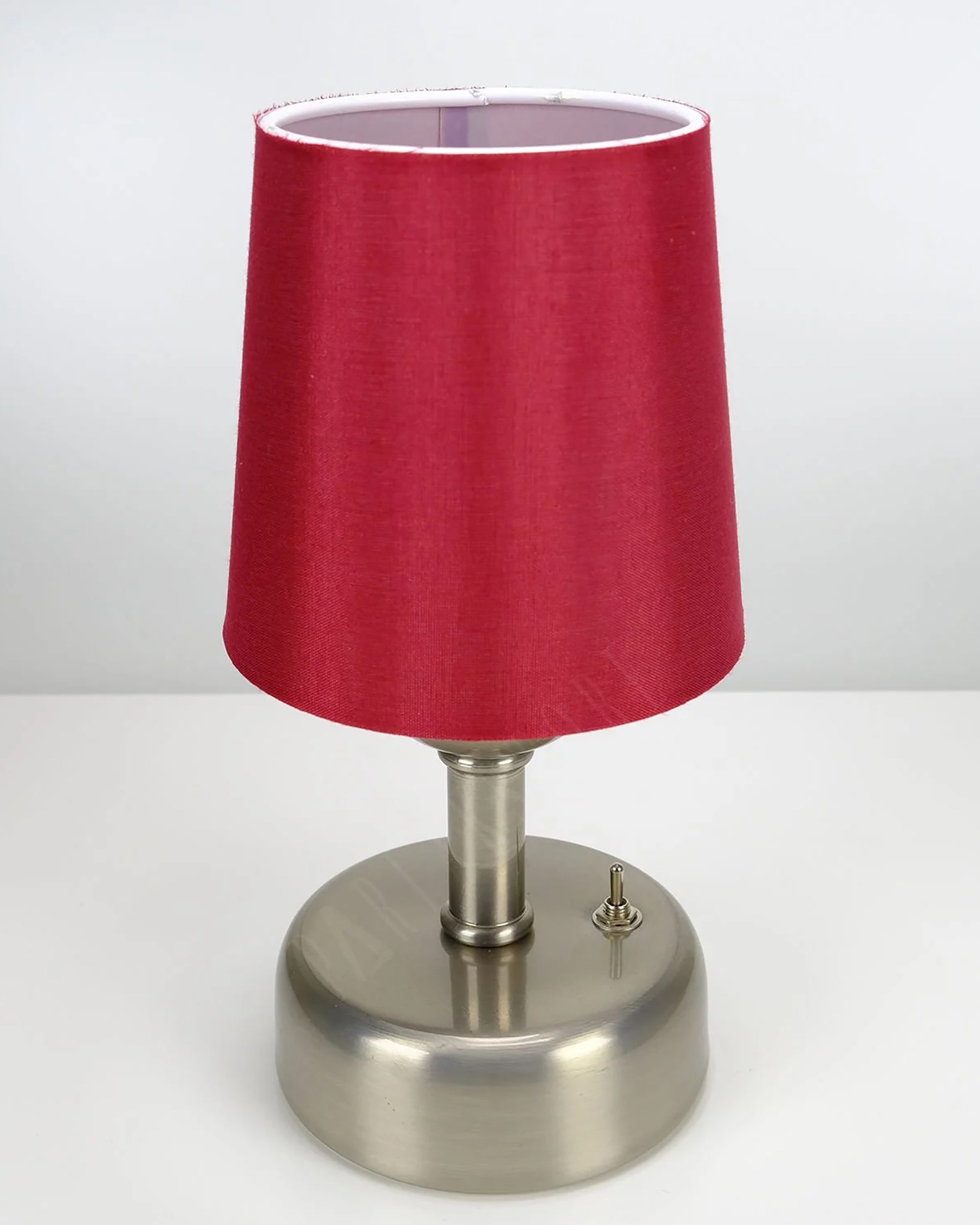 8-inch Vintage Silver Cordless LED Table Lamp