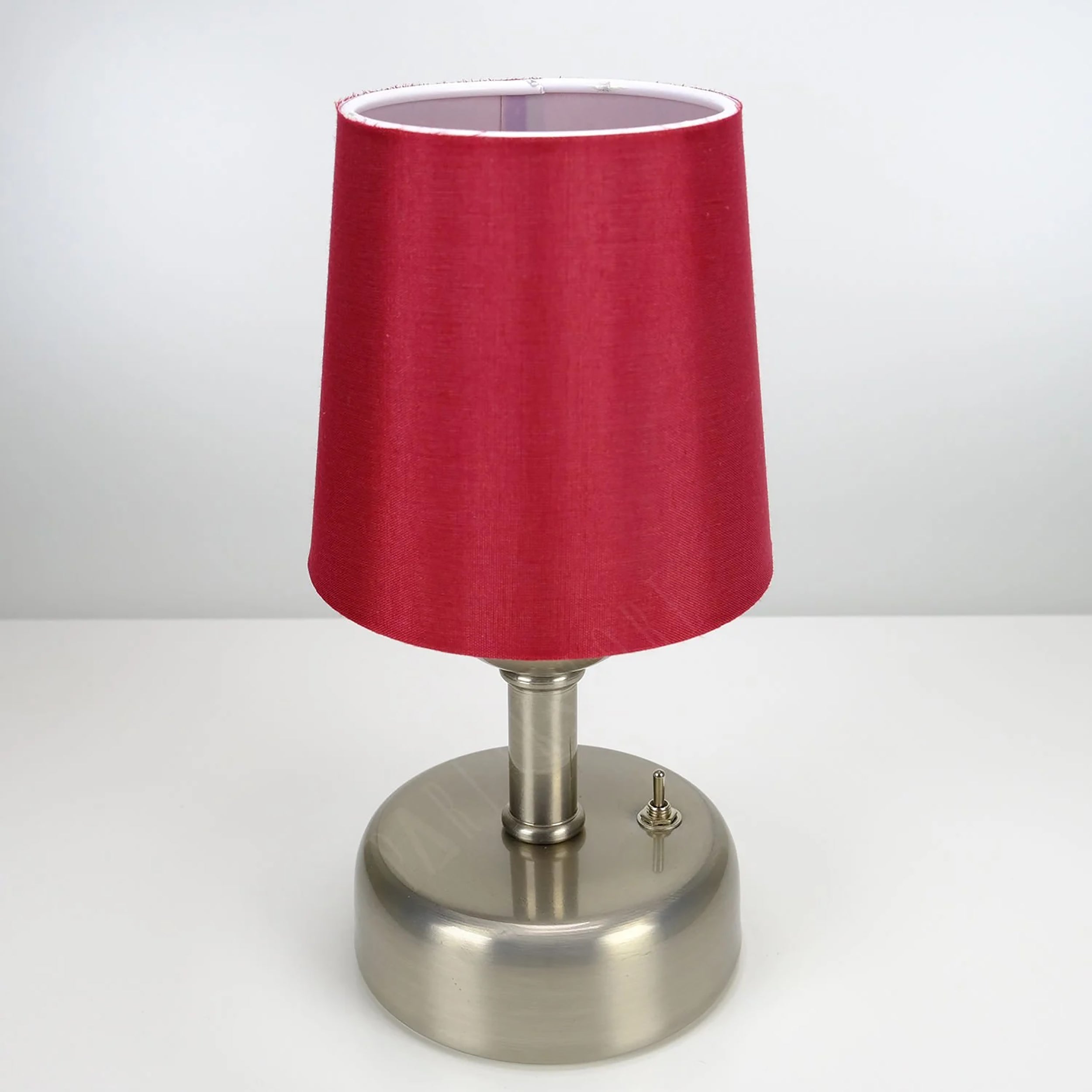 8-inch Vintage Silver Cordless LED Table Lamp