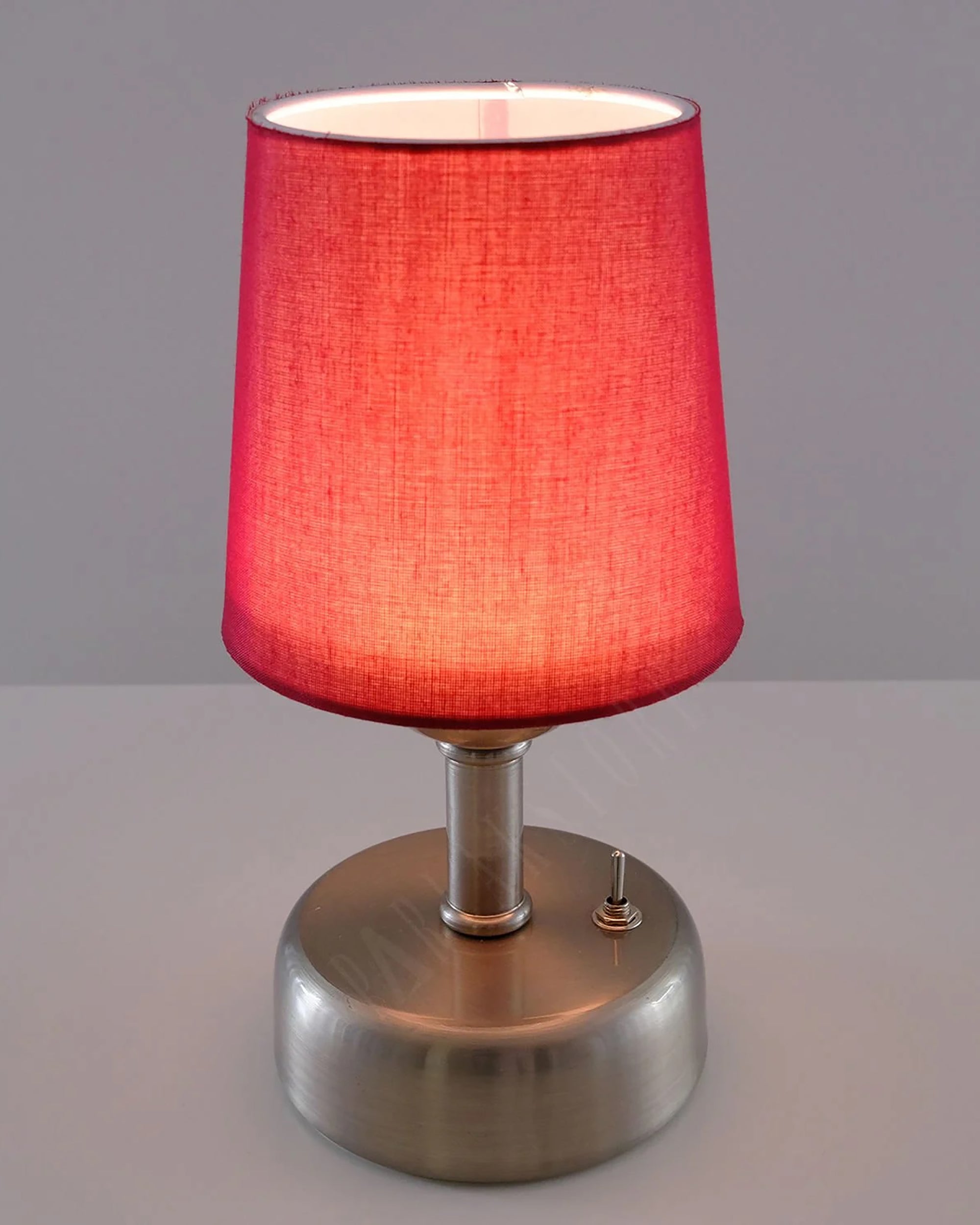 8-inch Vintage Silver Cordless LED Table Lamp