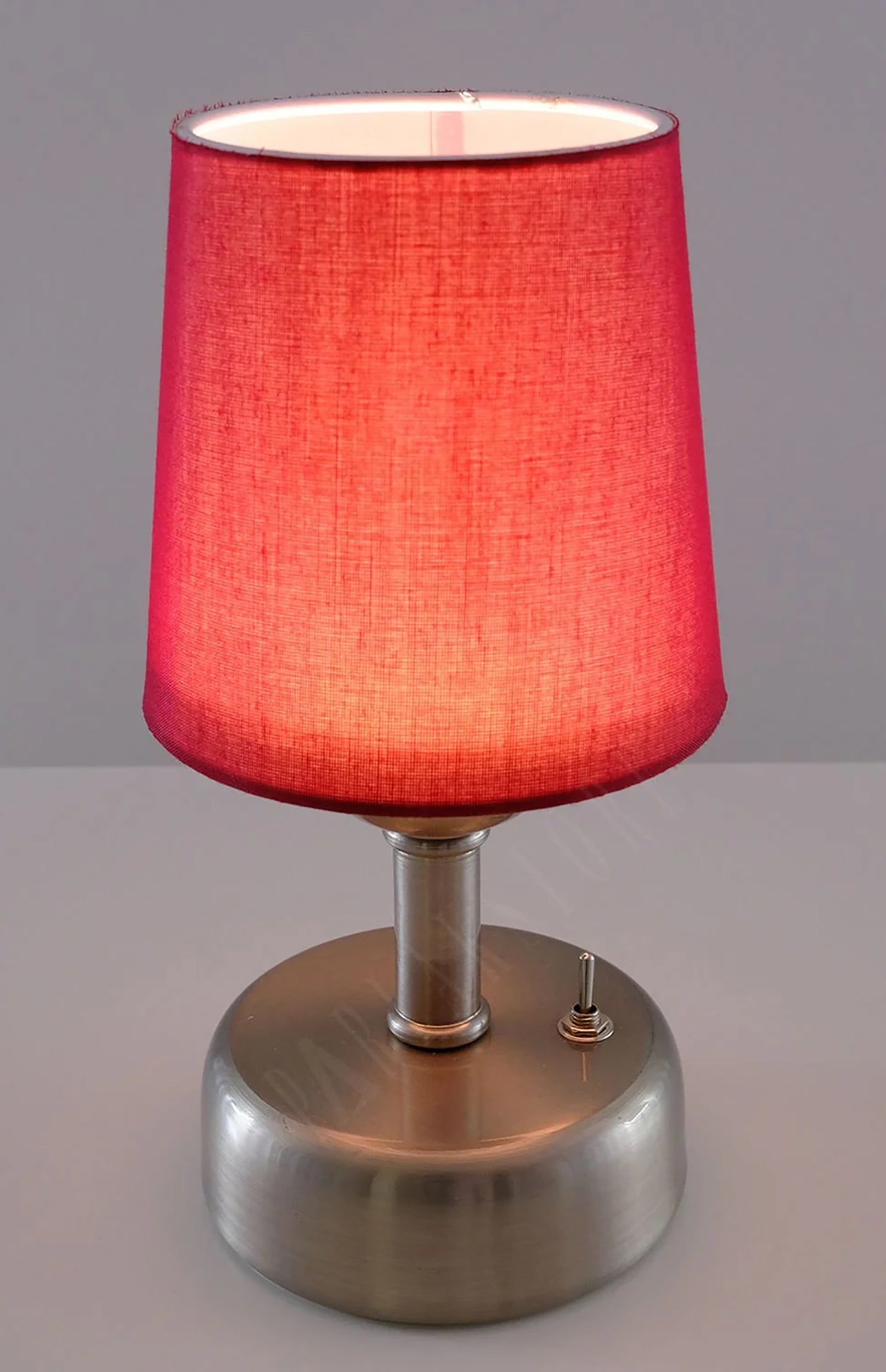 8-inch Vintage Silver Cordless LED Table Lamp