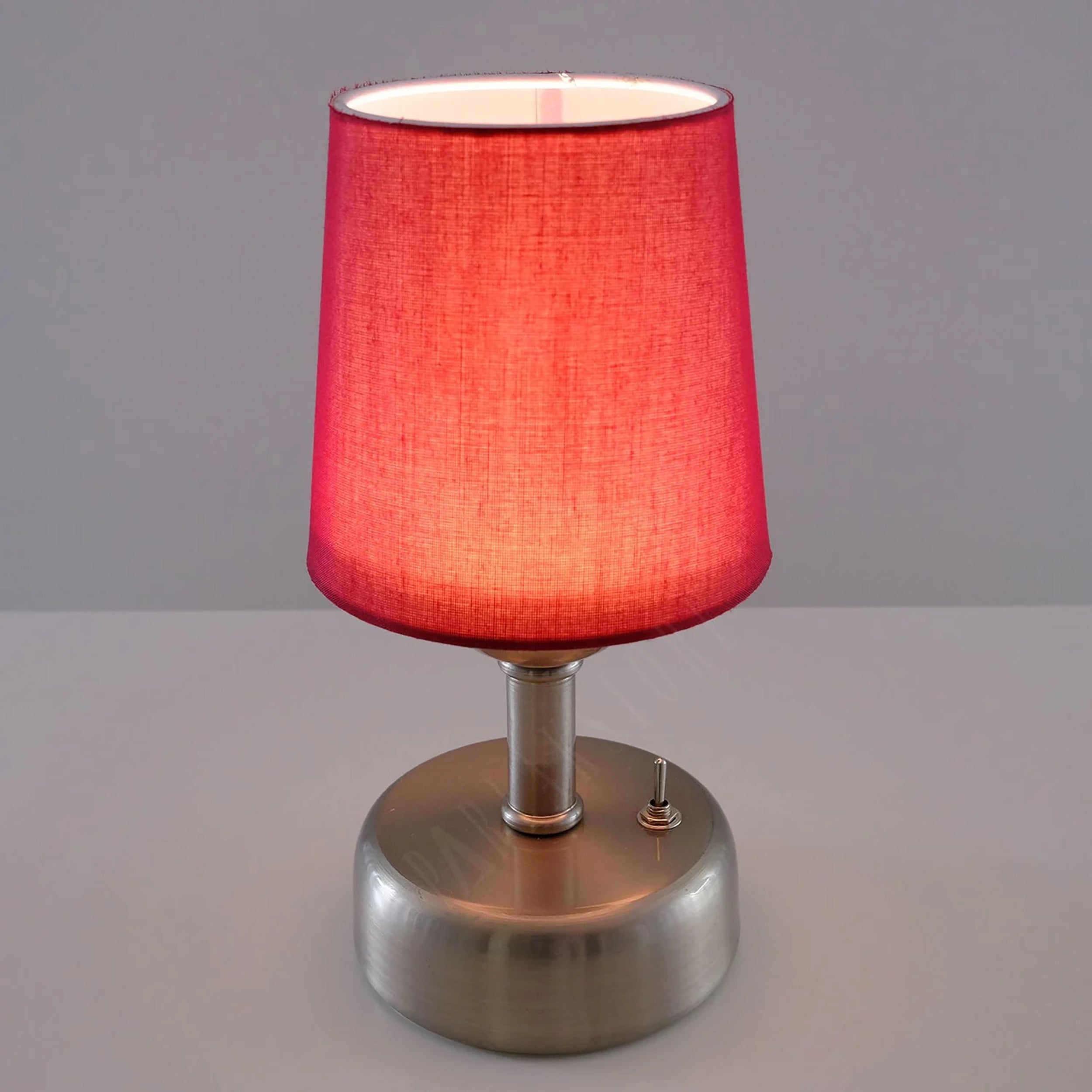 8-inch Vintage Silver Cordless LED Table Lamp