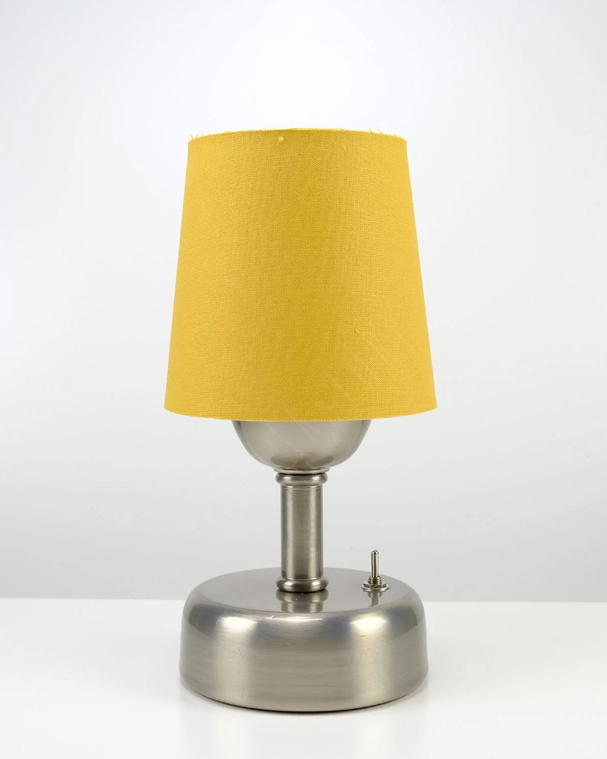 8-inch Vintage Silver Cordless LED Table Lamp