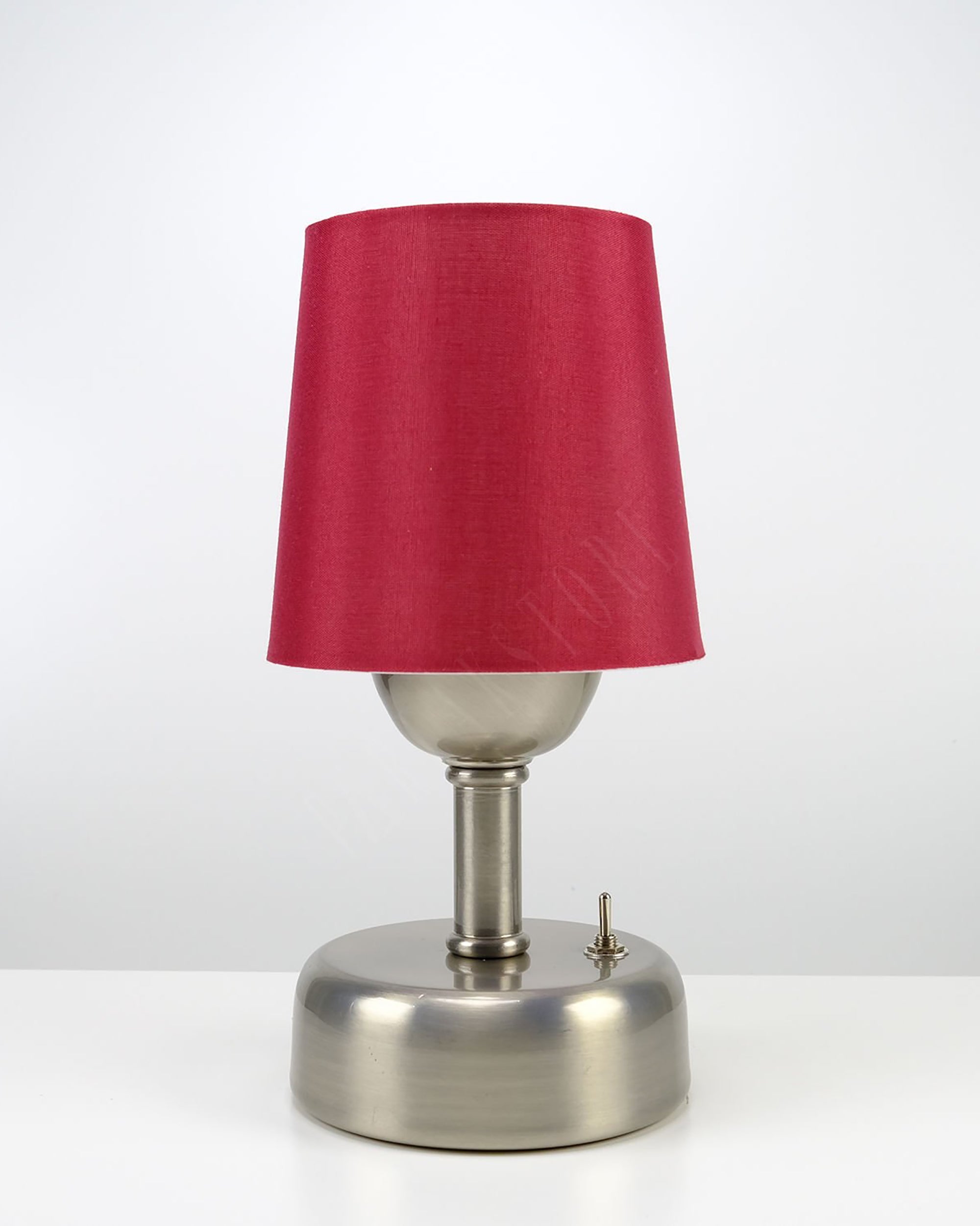 8-inch Vintage Silver Cordless LED Table Lamp