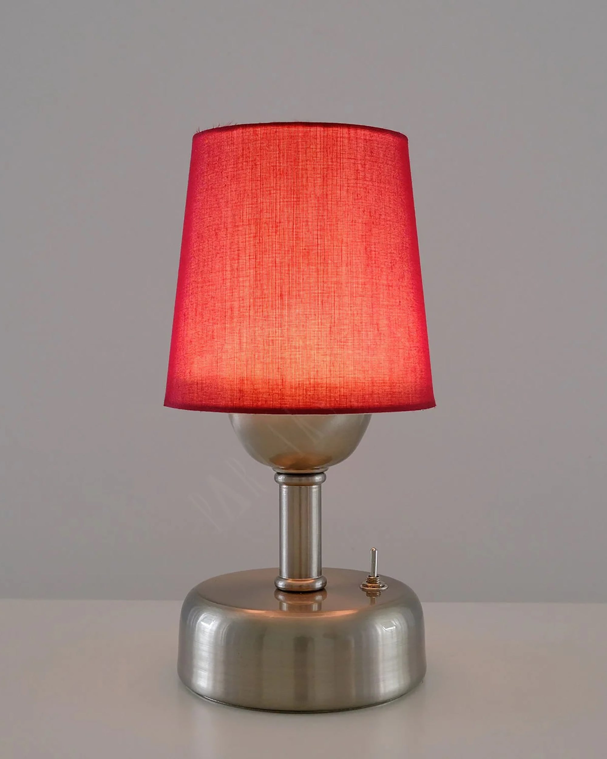 8-inch Vintage Silver Cordless LED Table Lamp