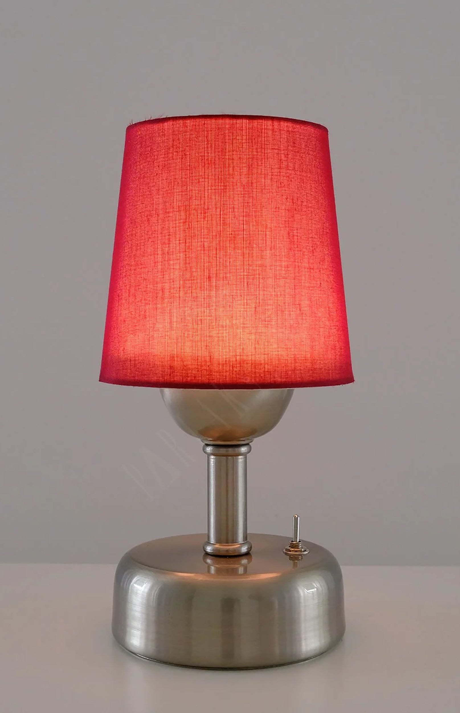 8-inch Vintage Silver Cordless LED Table Lamp