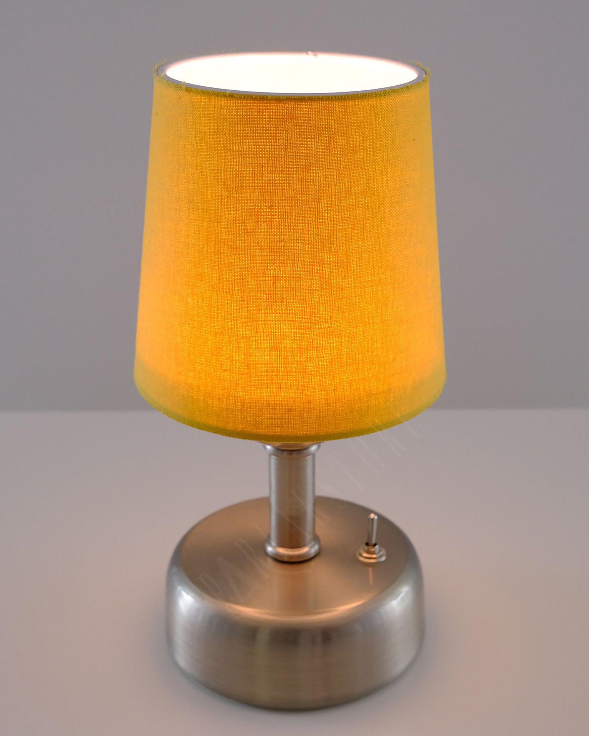 8-inch Vintage Silver Cordless LED Table Lamp