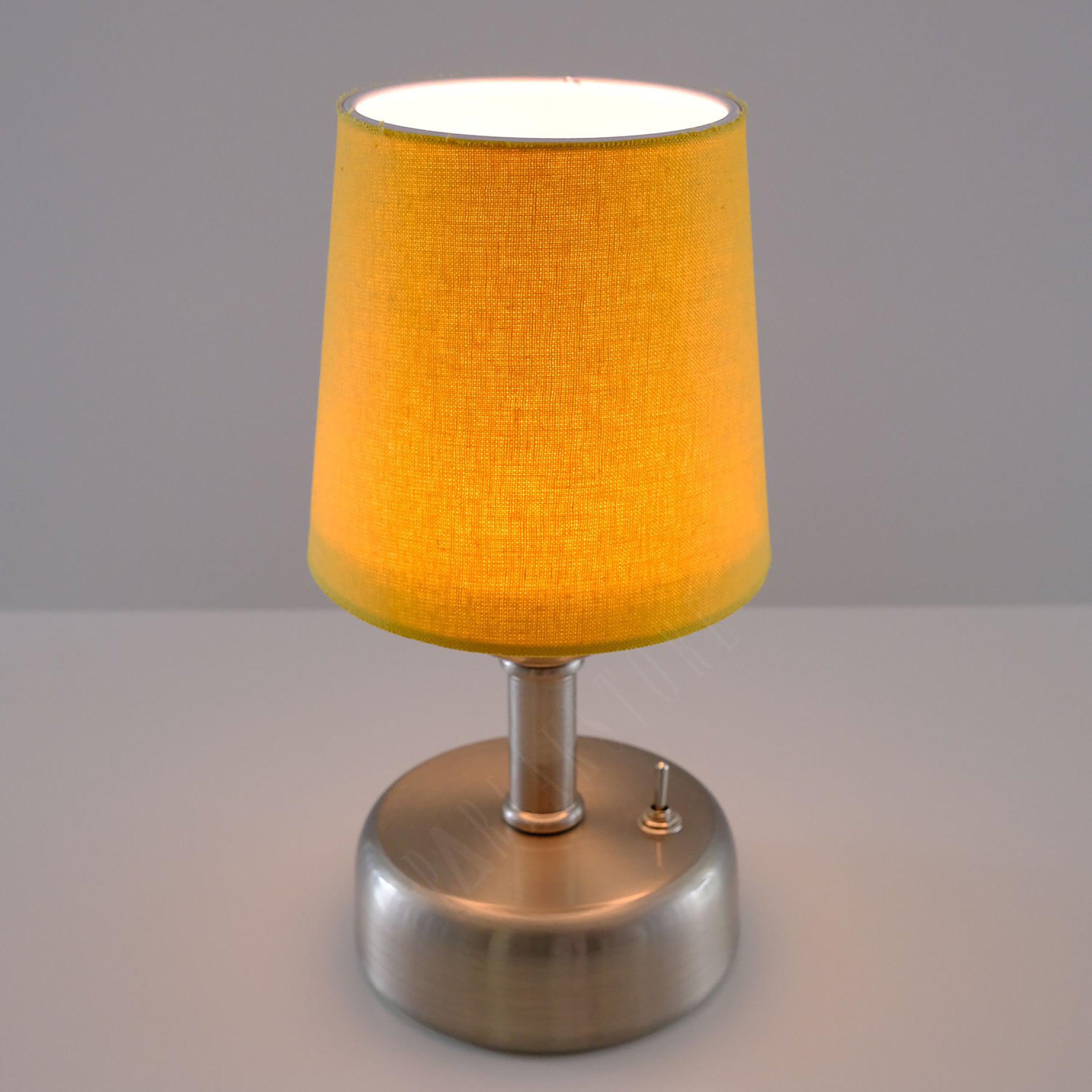 8-inch Vintage Silver Cordless LED Table Lamp