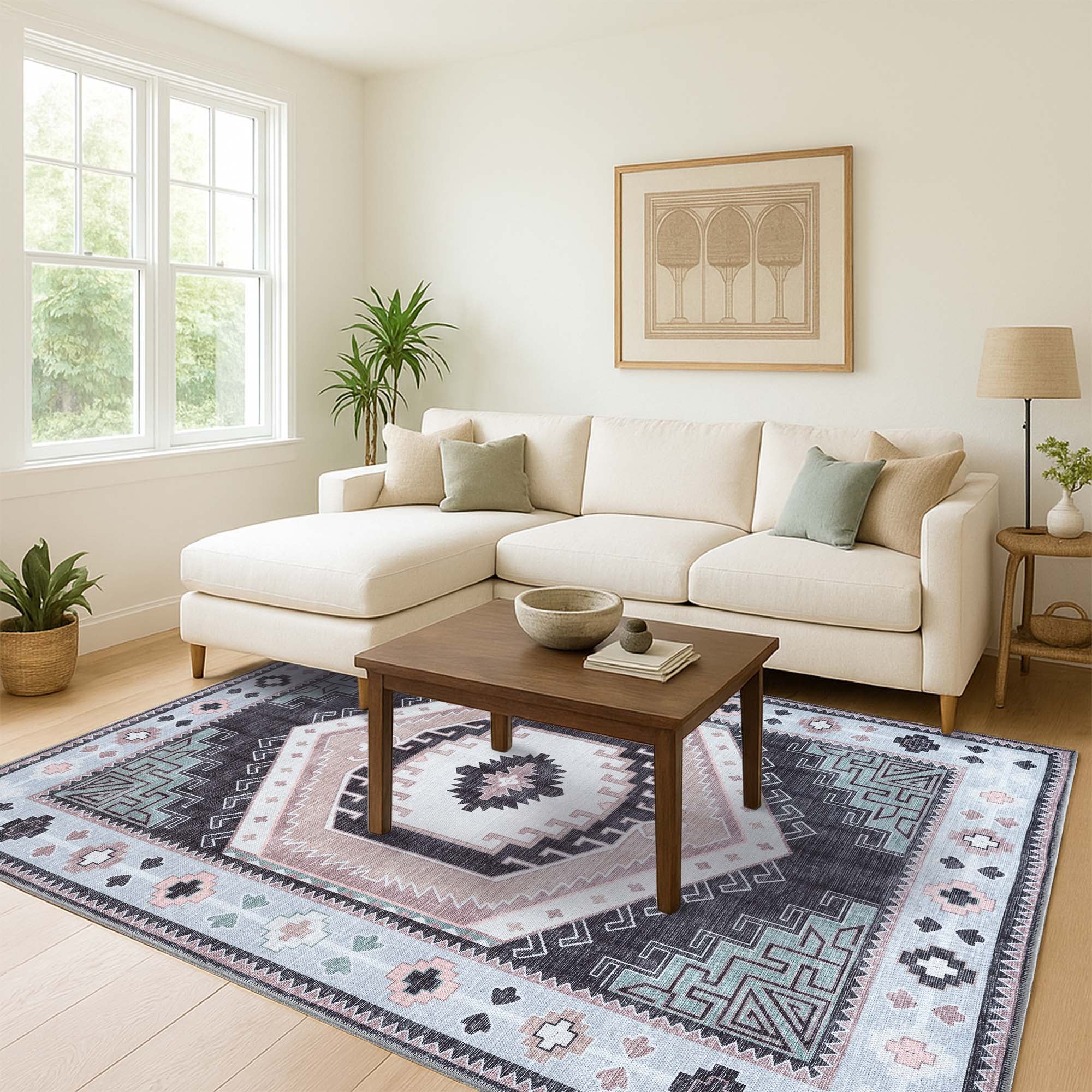 Odilia Black Gray Modern Turkish Rug