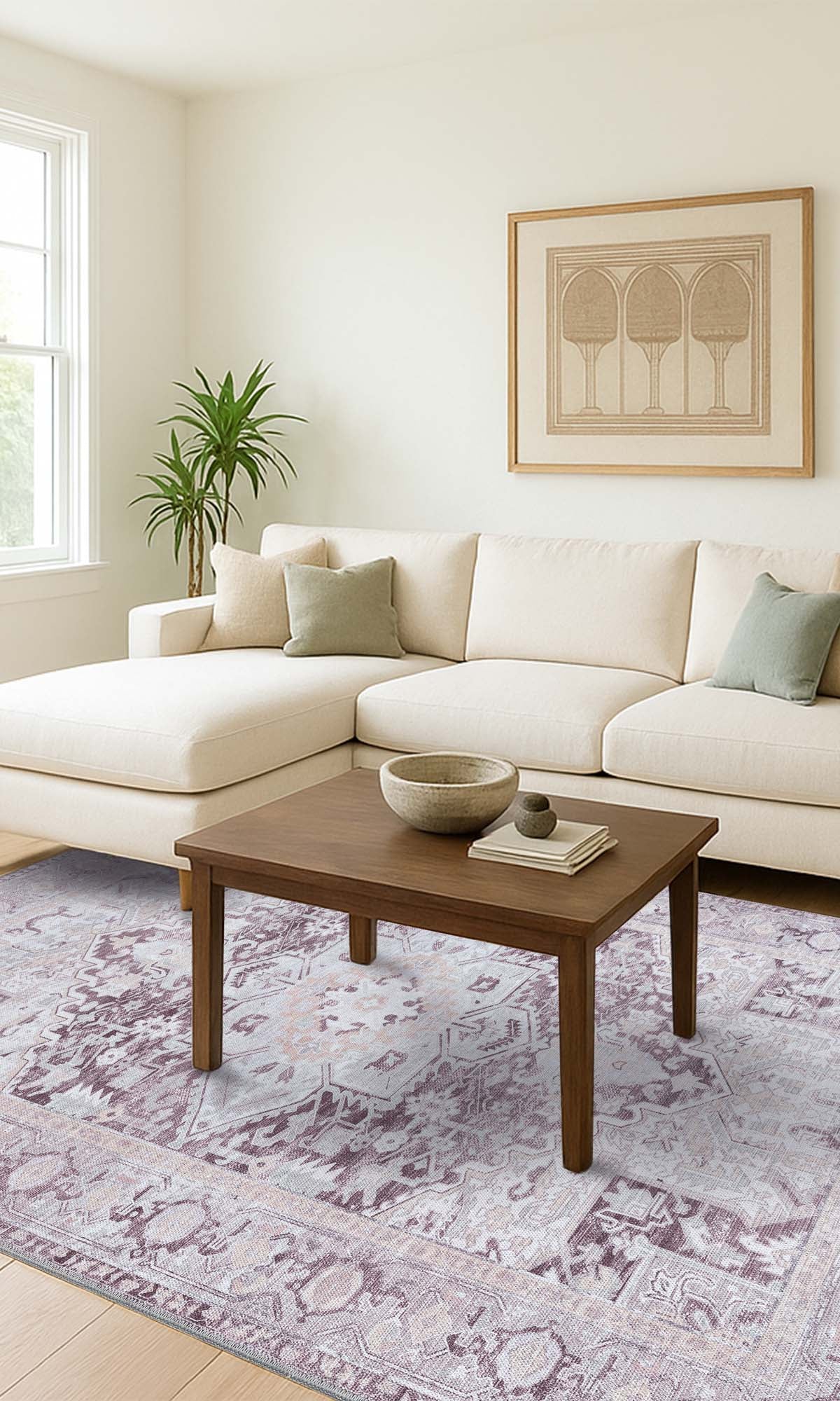 Munya Natural Pastel Modern Persian Rug