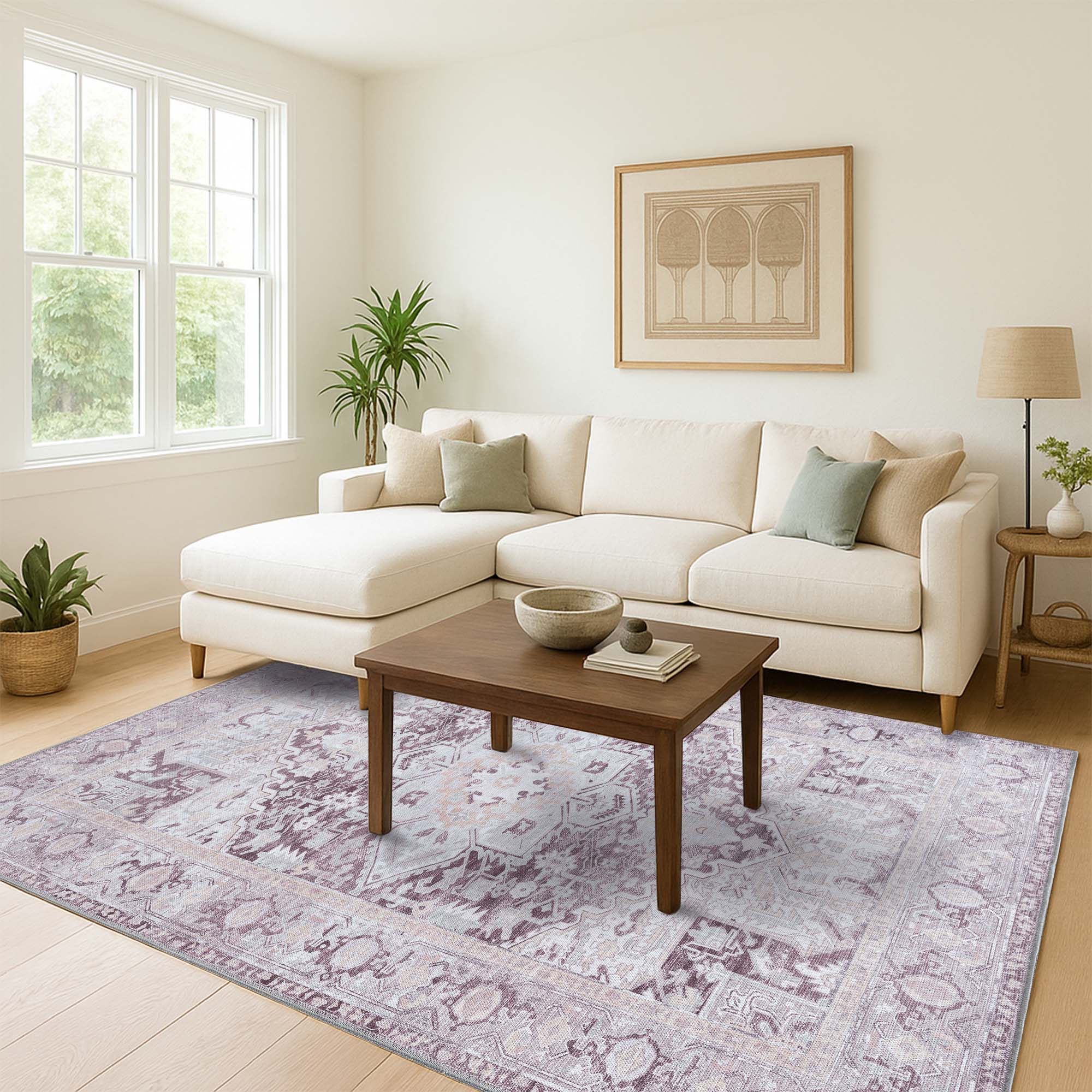 Munya Natural Pastel Modern Persian Rug