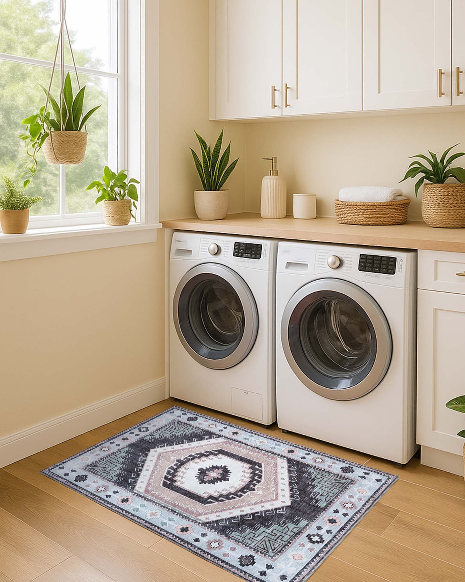 Odilia Black Gray Modern Turkish Rug