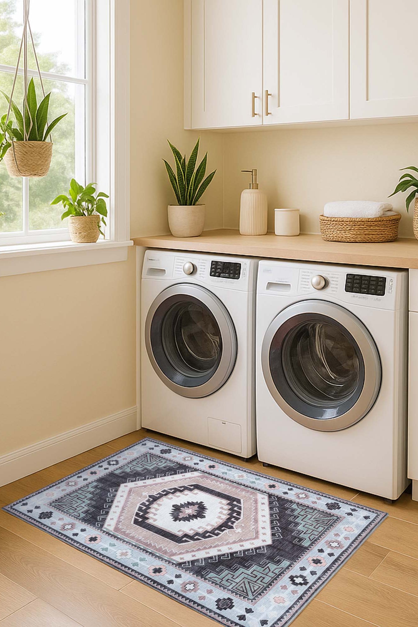 Odilia Black Gray Modern Turkish Rug