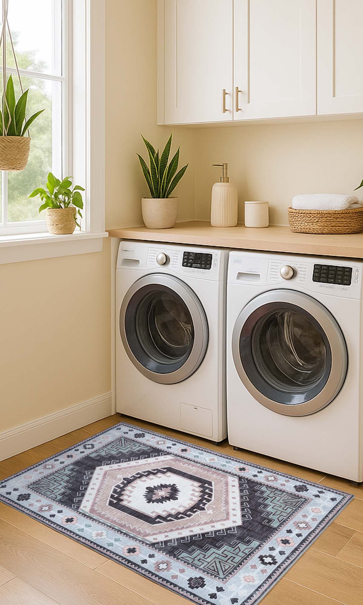 Odilia Black Gray Modern Turkish Rug