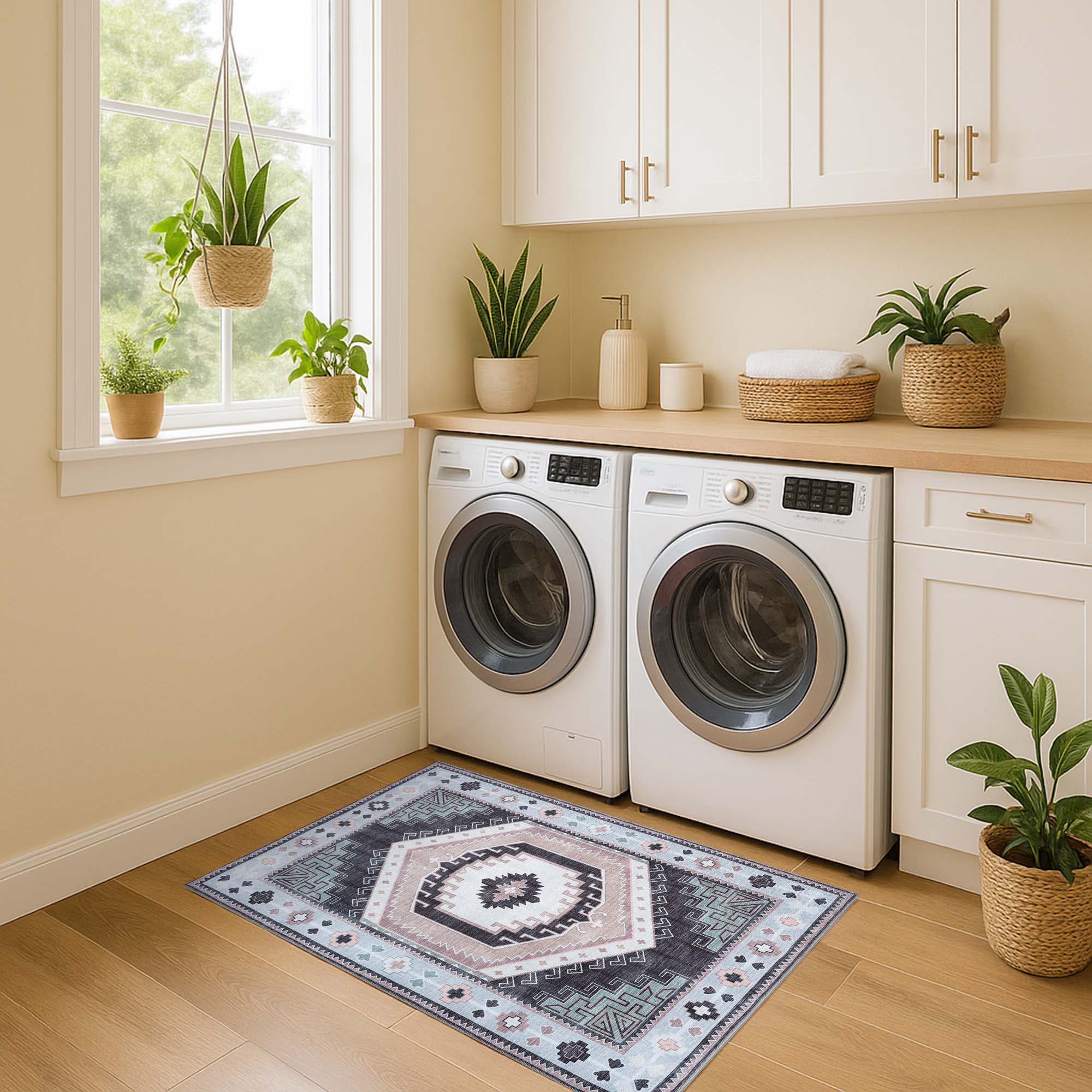 Odilia Black Gray Modern Turkish Rug