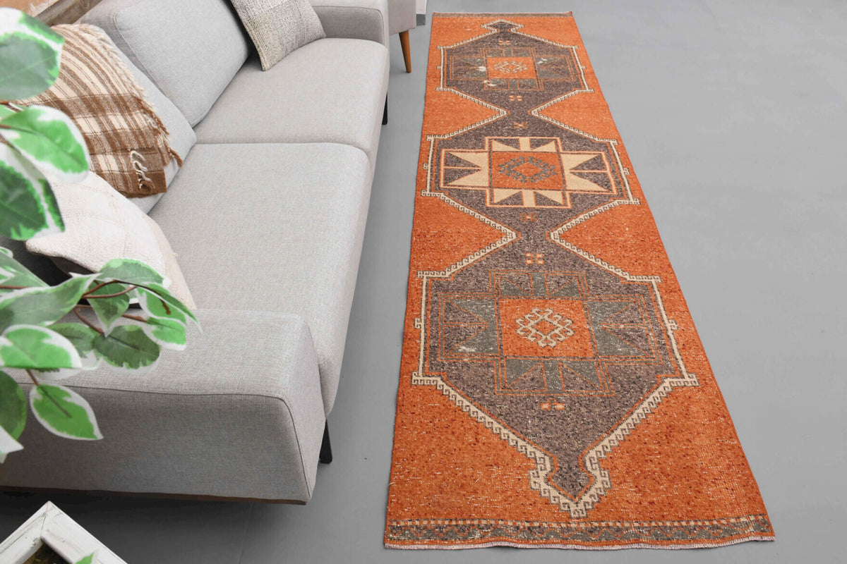 Orange Turkish Runner Rug