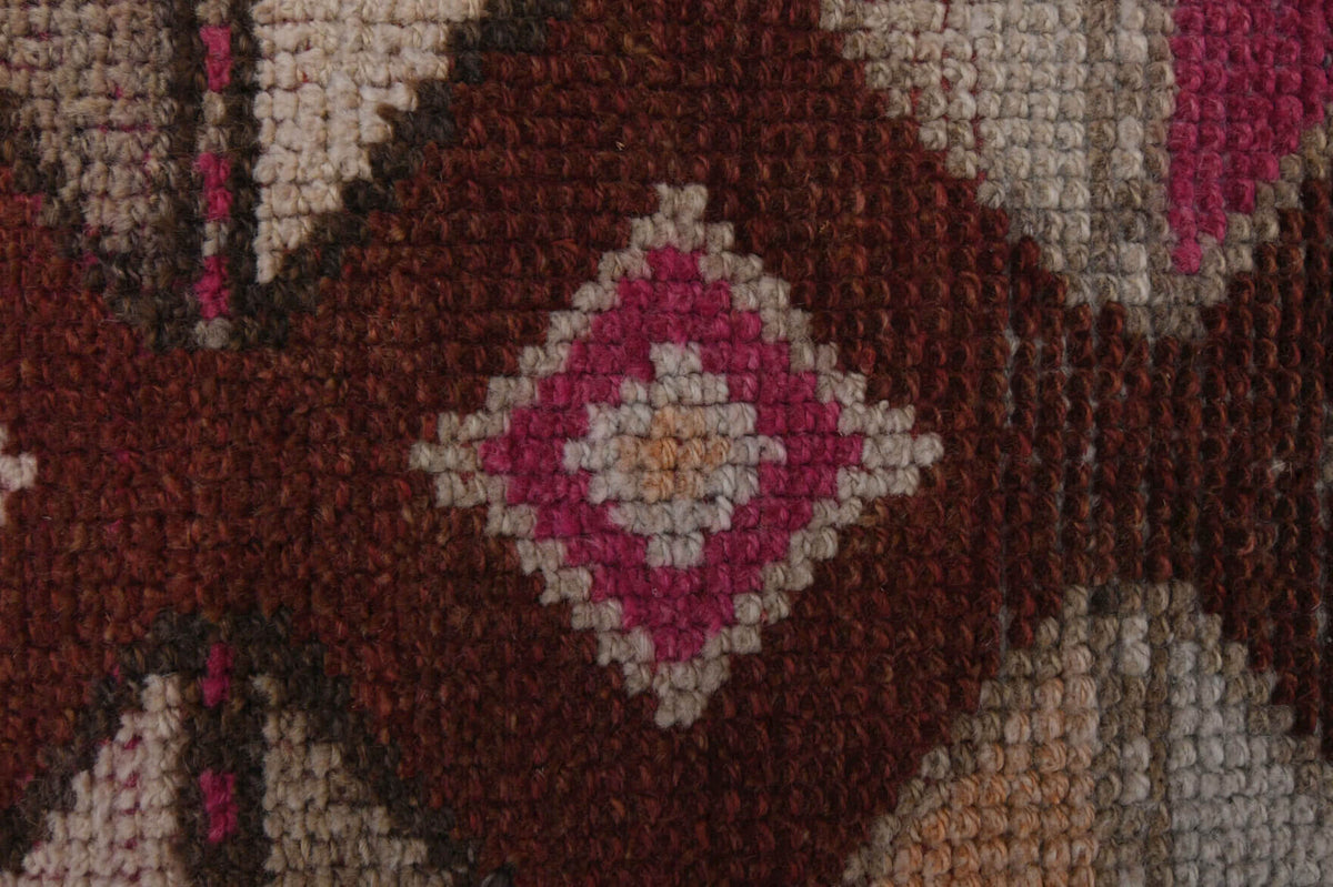 Mehgonca – vintage ikat runner for living room or hallway, 3'3" x 9'6" (99x290 cm)