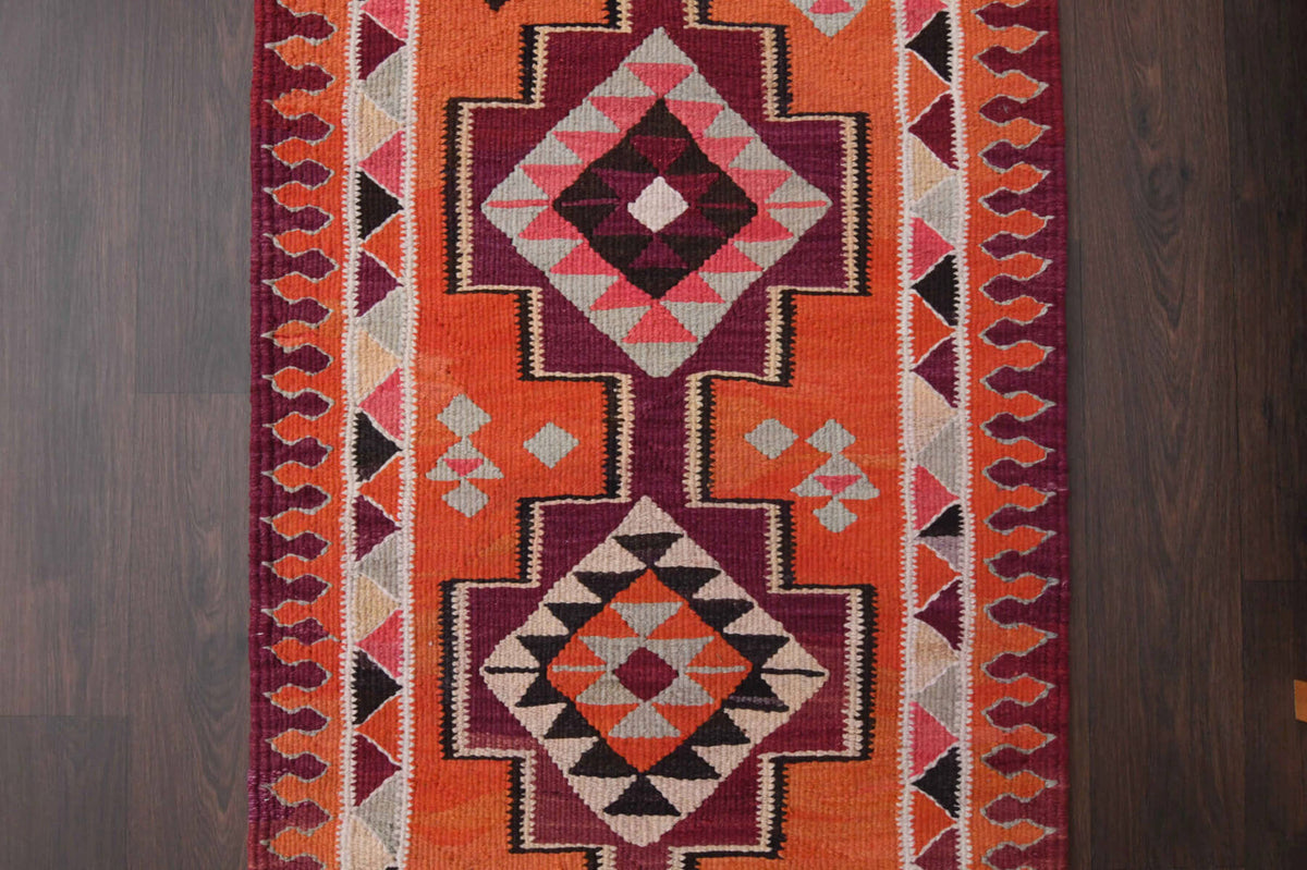 Vintage Turkish Kilim Runner Rug