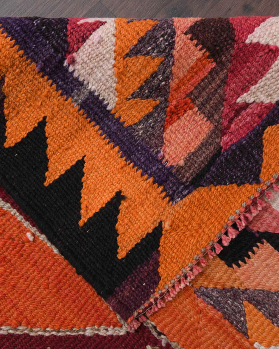 Karanfilperver – vintage ikat runner for living room or hallway, 3'3" x 9'8" (100x295 cm)