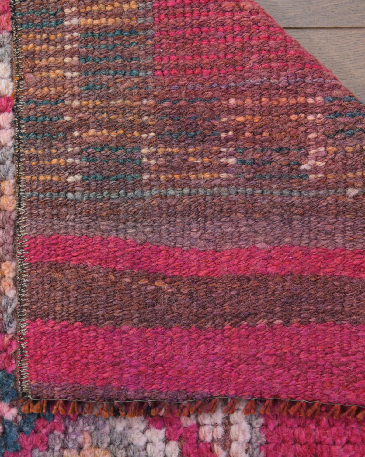 Lutfiye runner: 1970s handmade Anatolian runner with oriental motifs and cotton backing