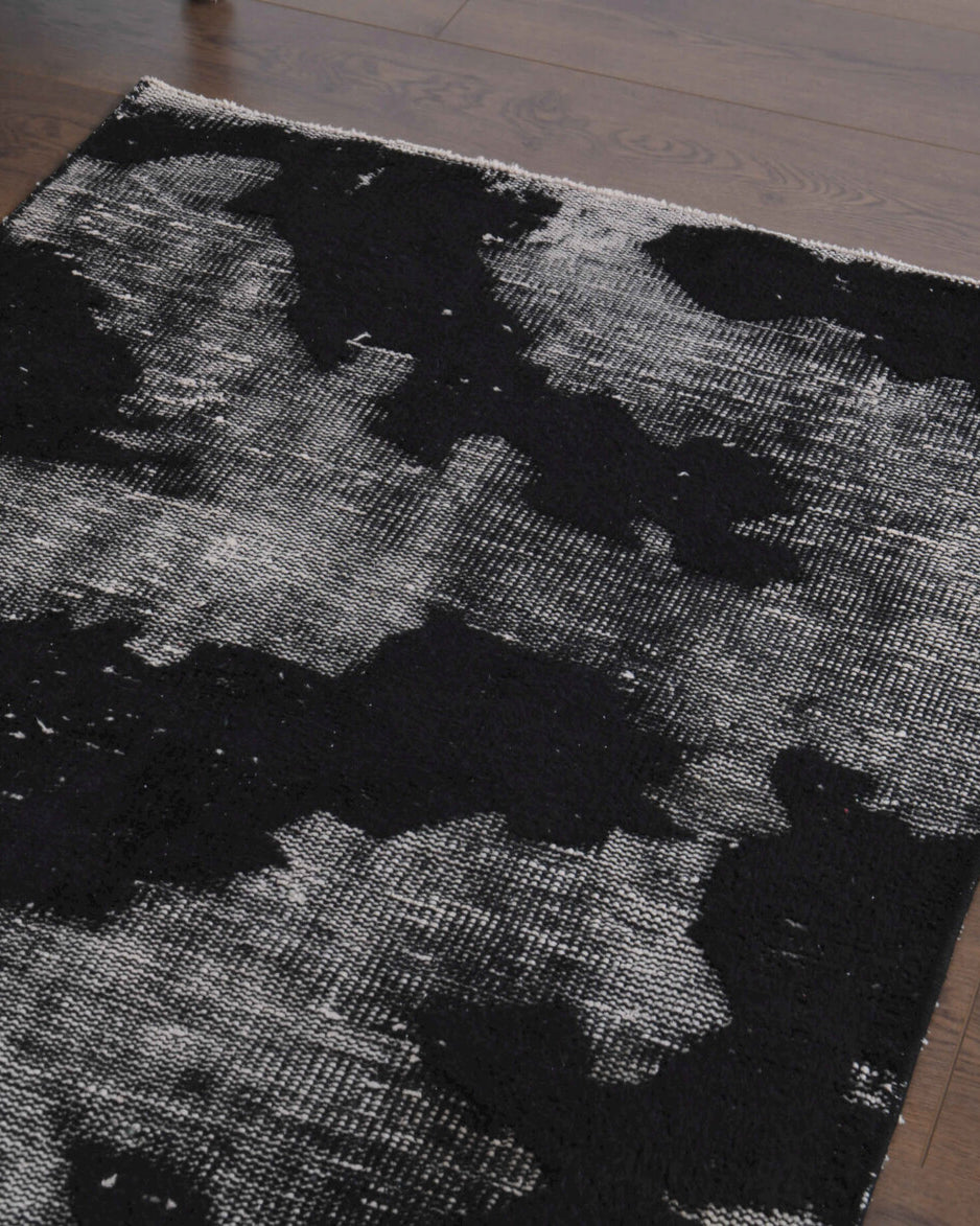 Authentic Anatolian distressed vintage runner rug (1970s) with solid design – one-of-a-kind at Fame Rugs