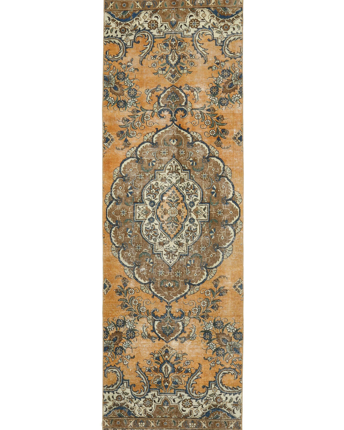 Orange Oriental Oushak Runner Rug