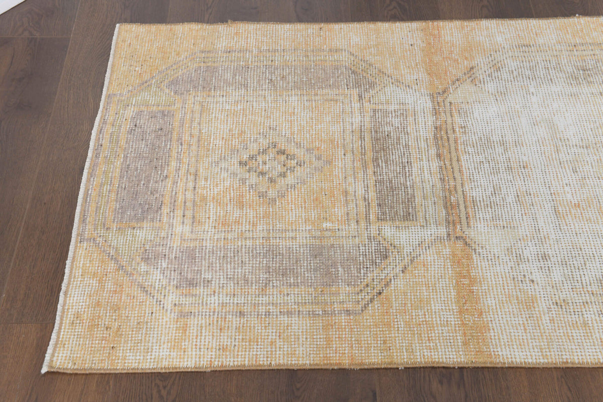 Faded Vintage Anatolian Runner Rug