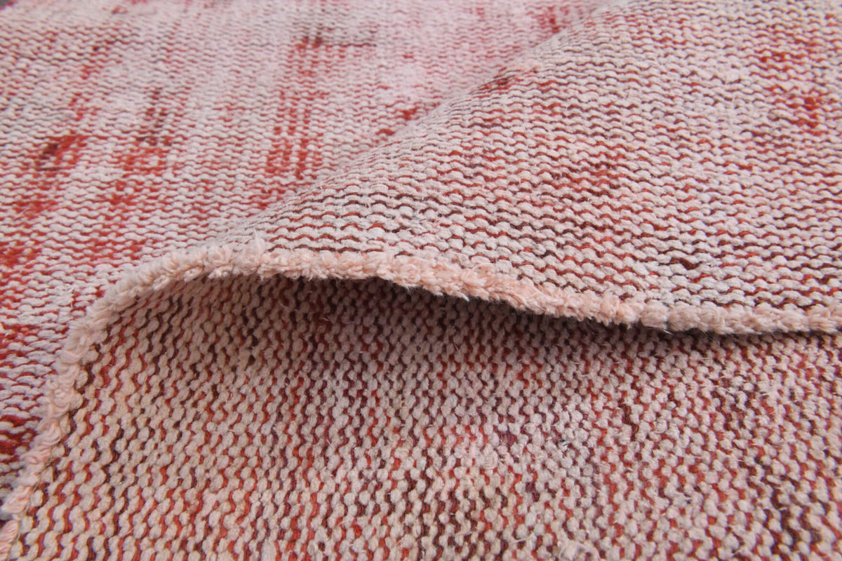 Distressed Red Vintage Anatolian Rug Runner