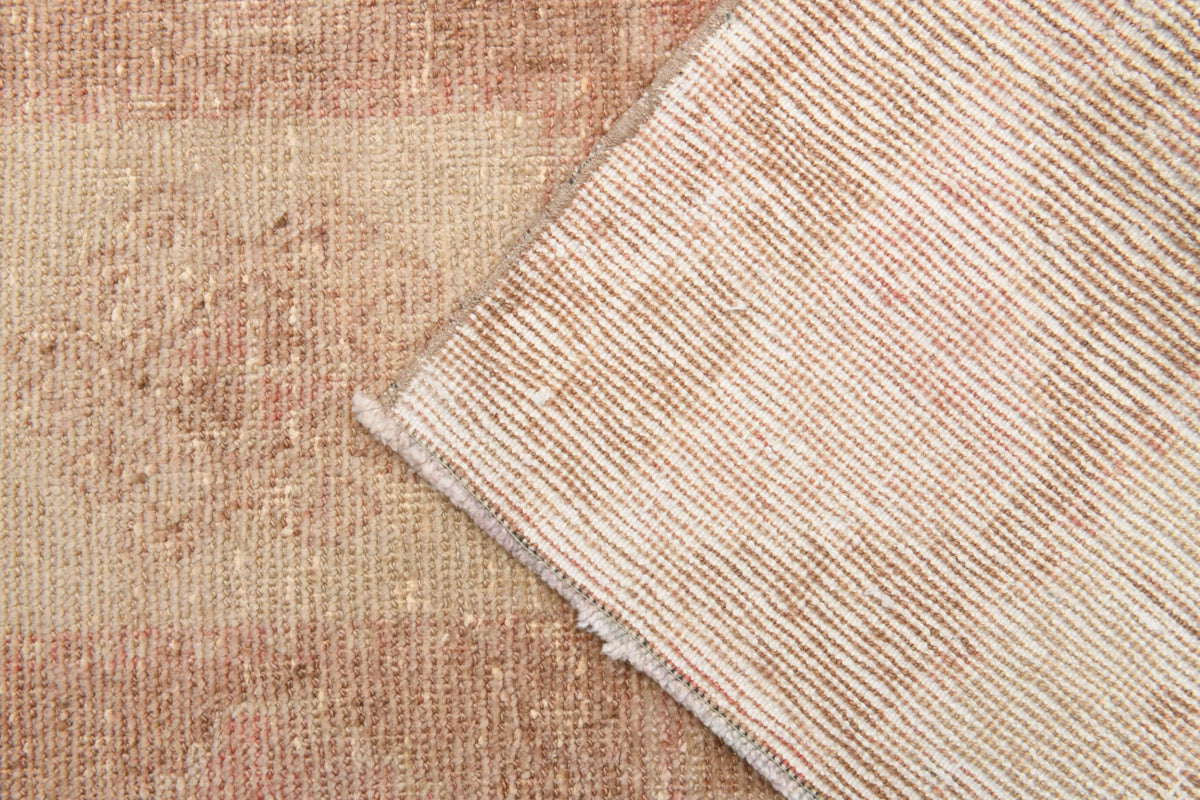 Pink Vintage Oushak Runner Rug