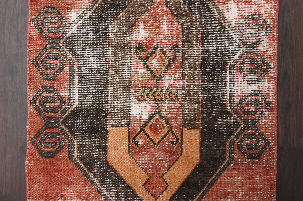Red Vintage Anatolian Runner Rug