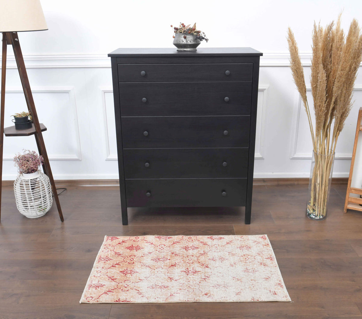 Handmade Vintage Oushak Mat
