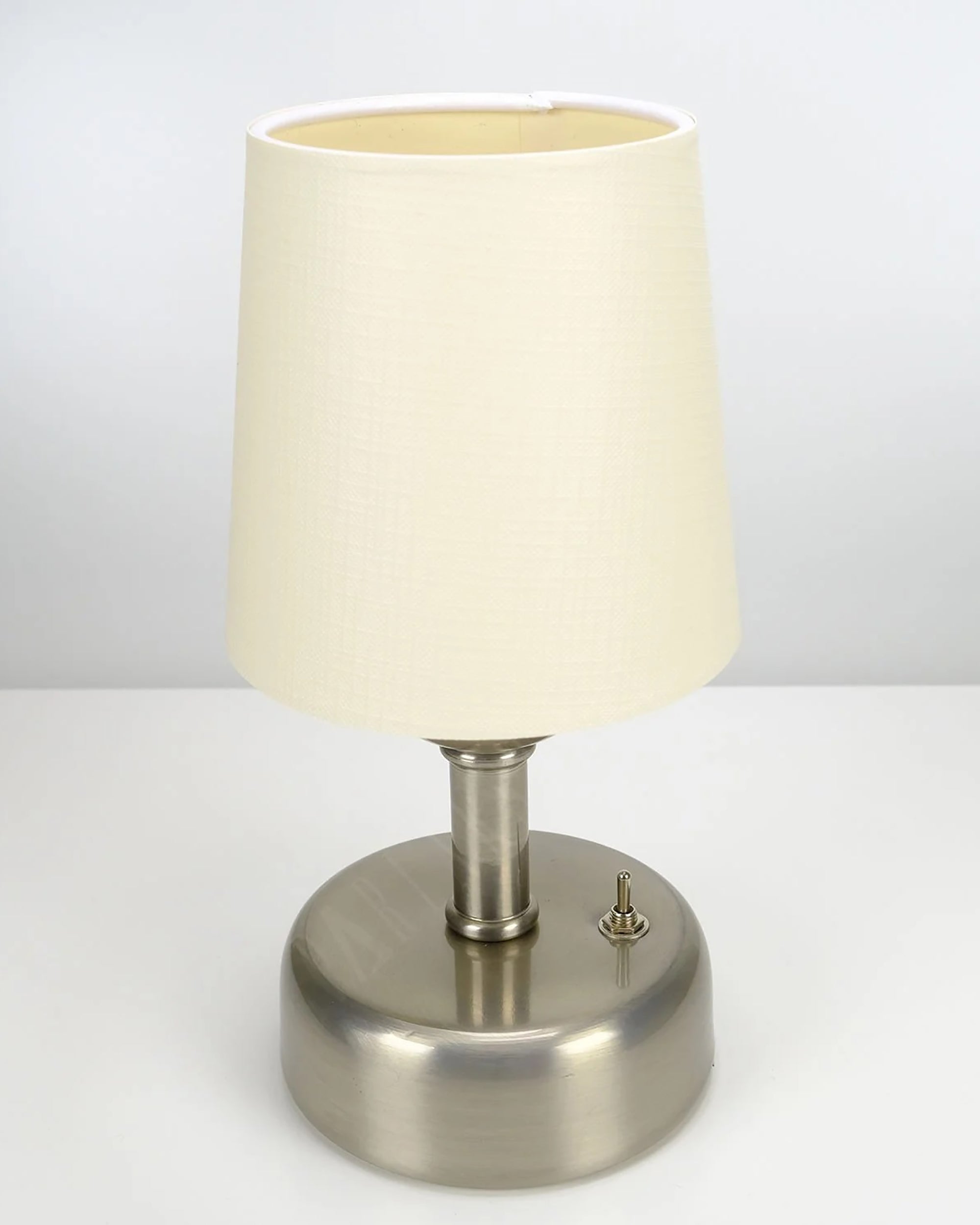 8-inch Vintage Silver Cordless LED Table Lamp