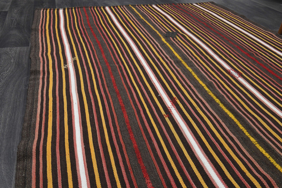 175x465 cm vintage kilim Anatolian runner rug – Pirene, flatweave, wool
