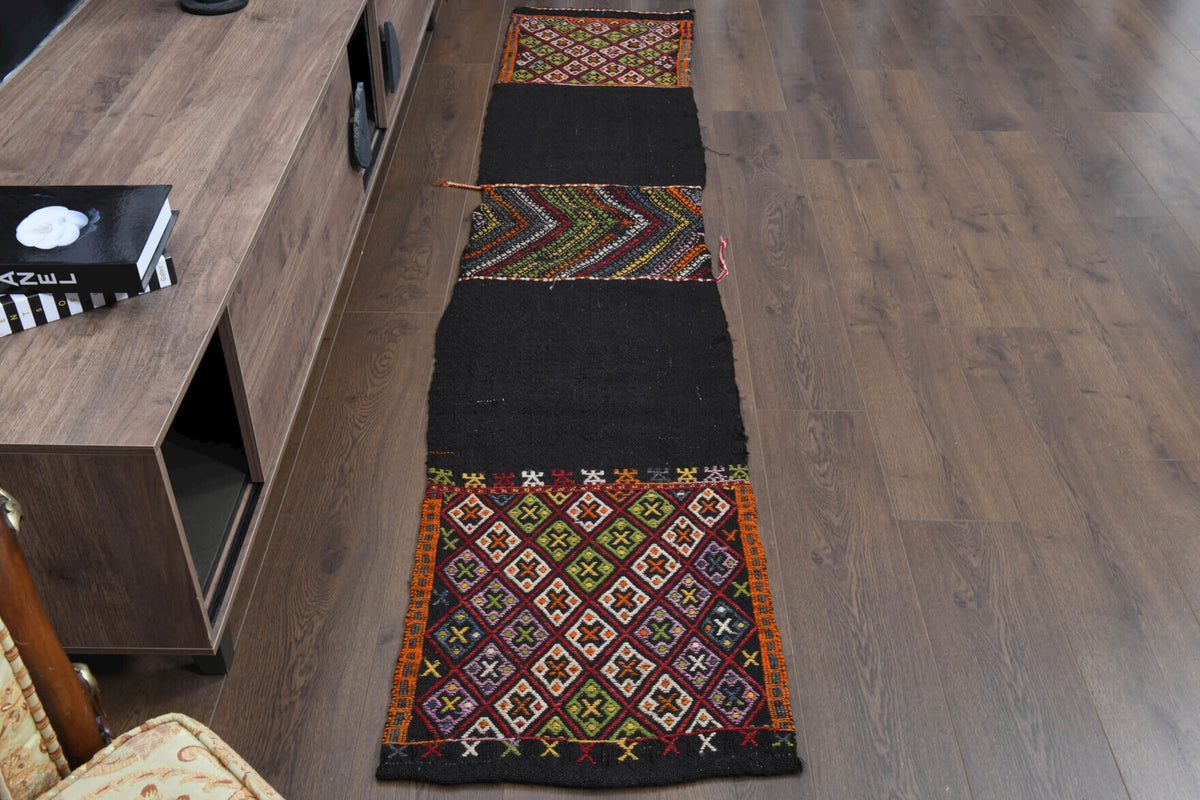 Ikat Turkish Kilim Runner Rug