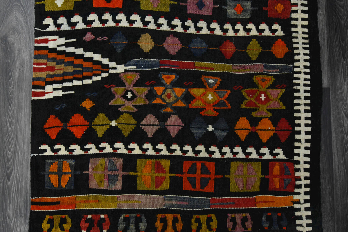 Vintage Cacim Kilim Runner Rug