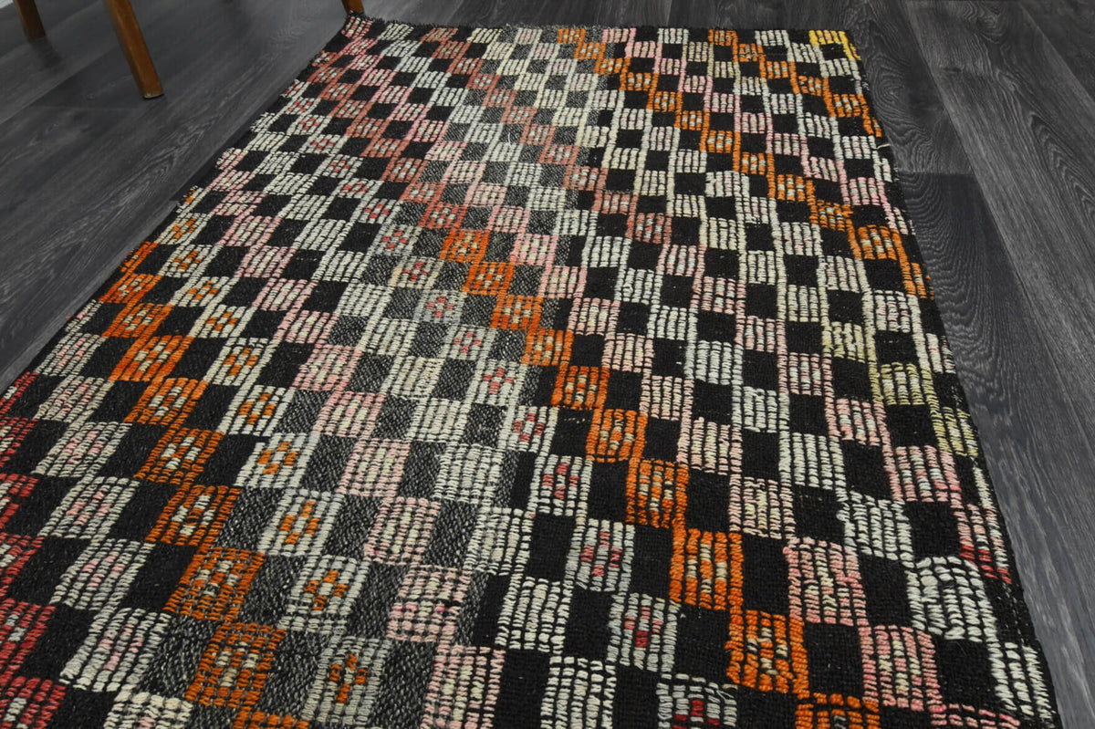 89x247 cm vintage kilim Anatolian runner rug – Lysinesia, flatweave, wool