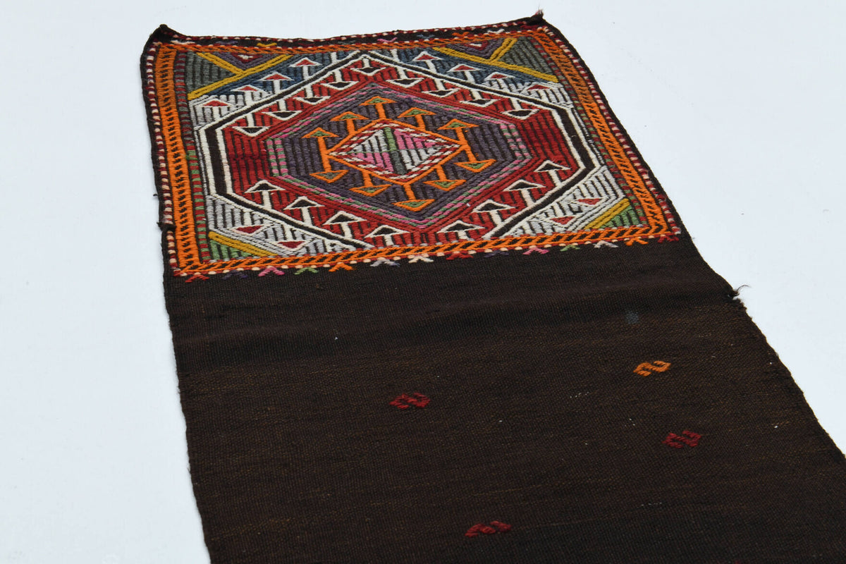 Flatweave Turkish Tribal Runner Rug