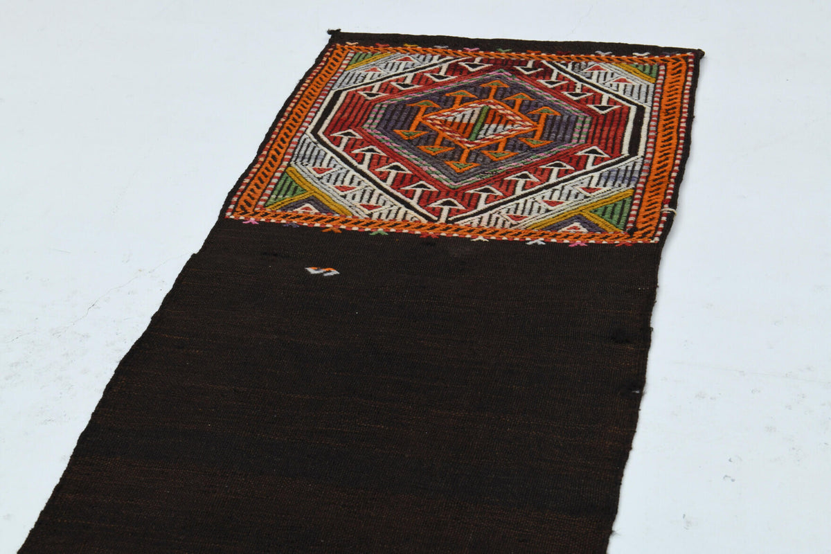 Flatweave Turkish Tribal Runner Rug
