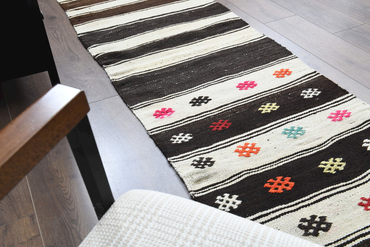 Vintage Turkish Native Kilim Runner