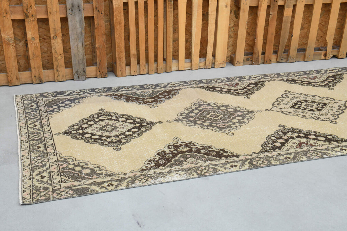 One-of-a-kind 1970s Anatolian vintage runner rug in wool, 4'6" x 12'9"